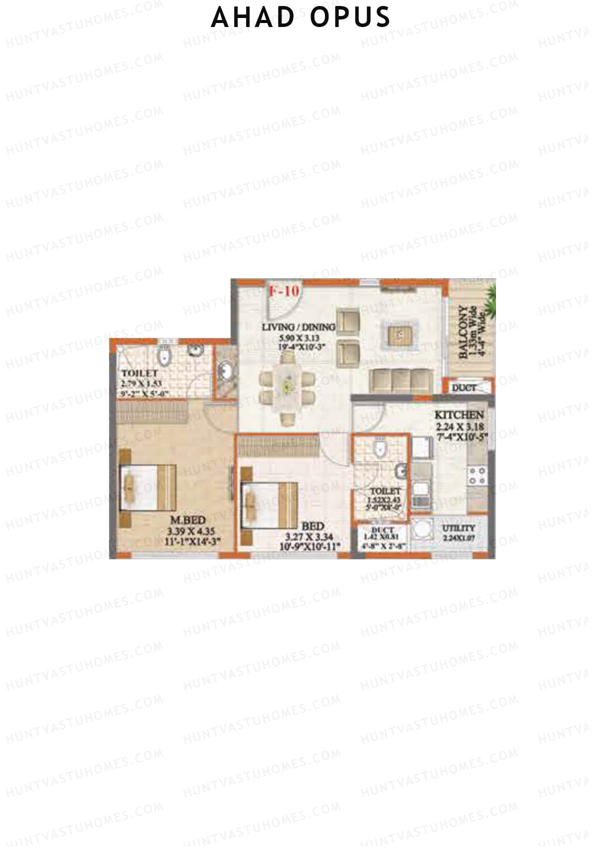 Ahad Opus Wing C Unit 10 Floor Plan