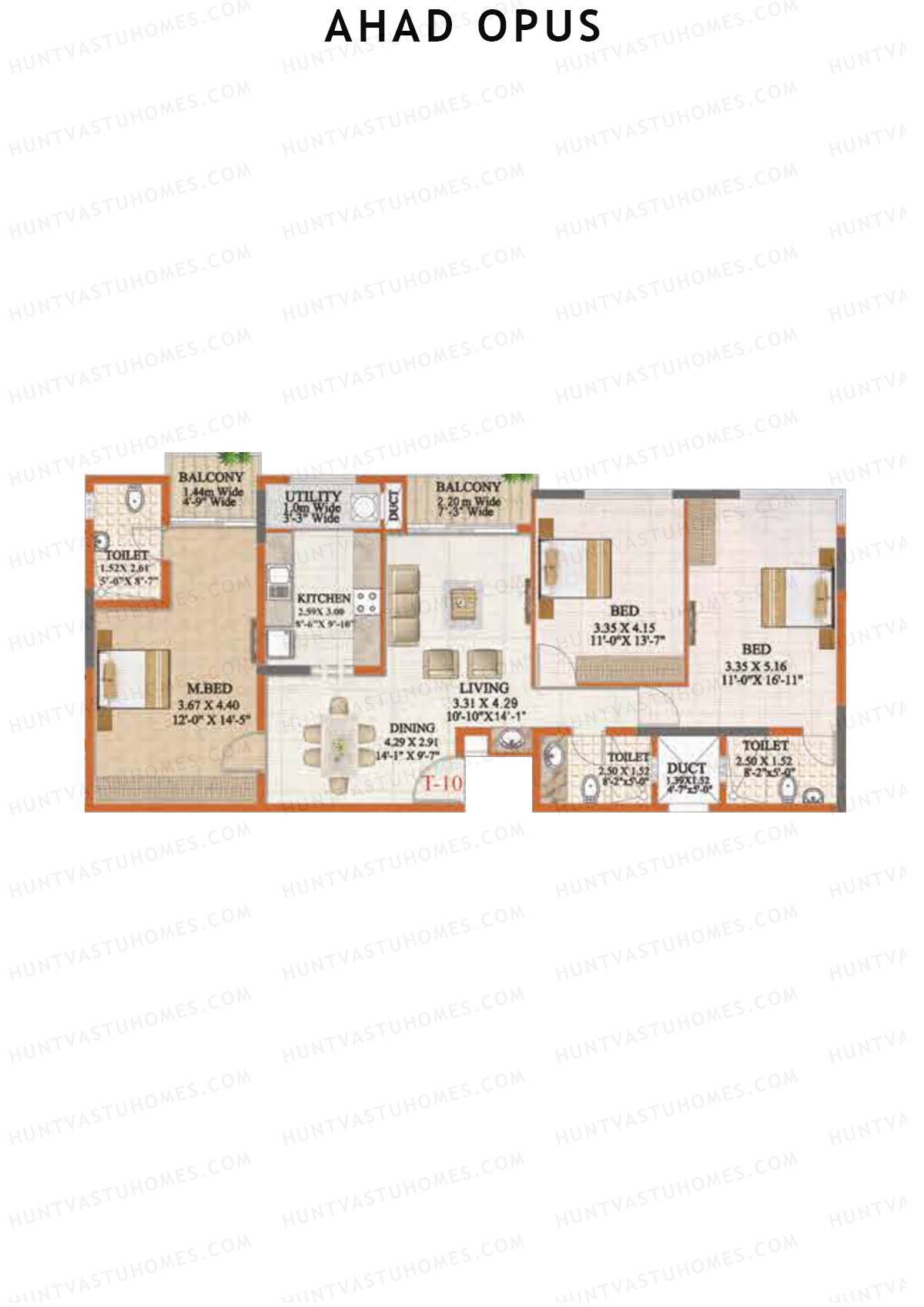 Ahad Opus Wing C Unit 10 Floor Plan