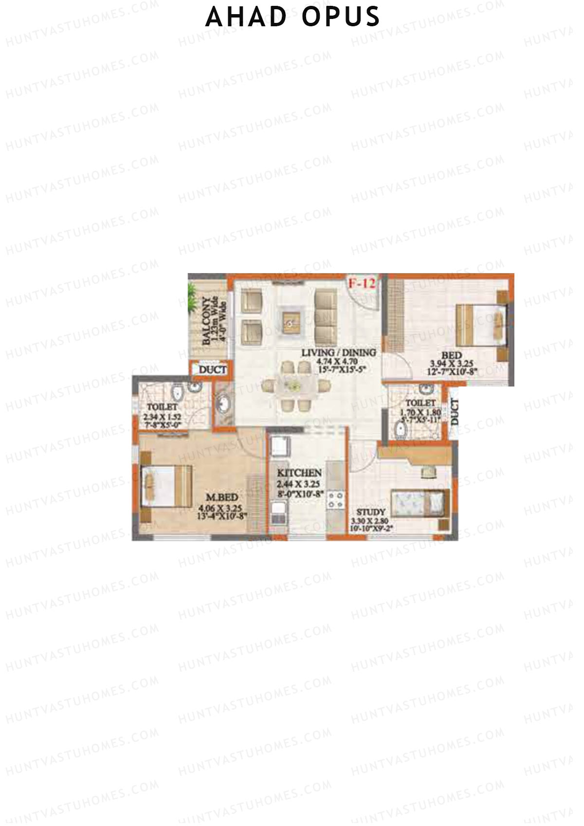Ahad Opus Wing C Unit 12 Floor Plan