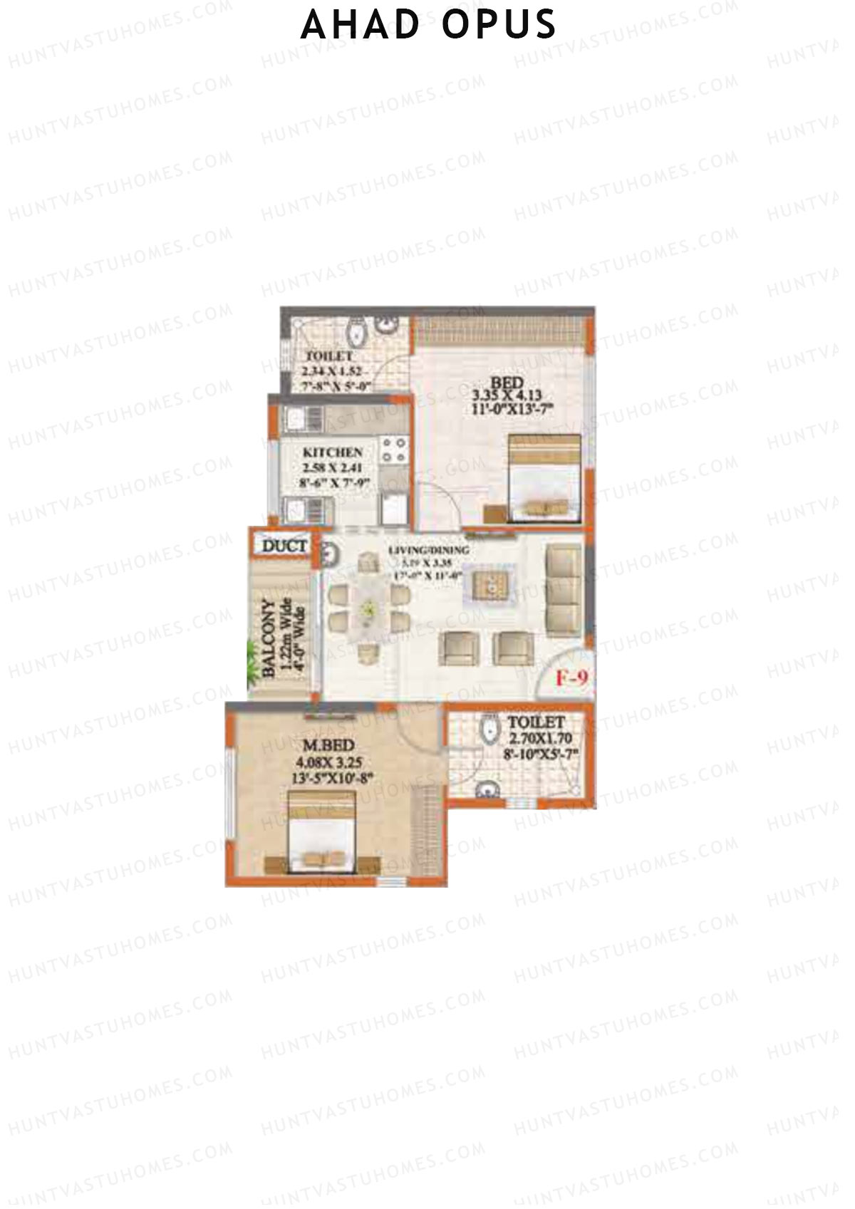 Ahad Opus Wing C Unit 9 Floor Plan