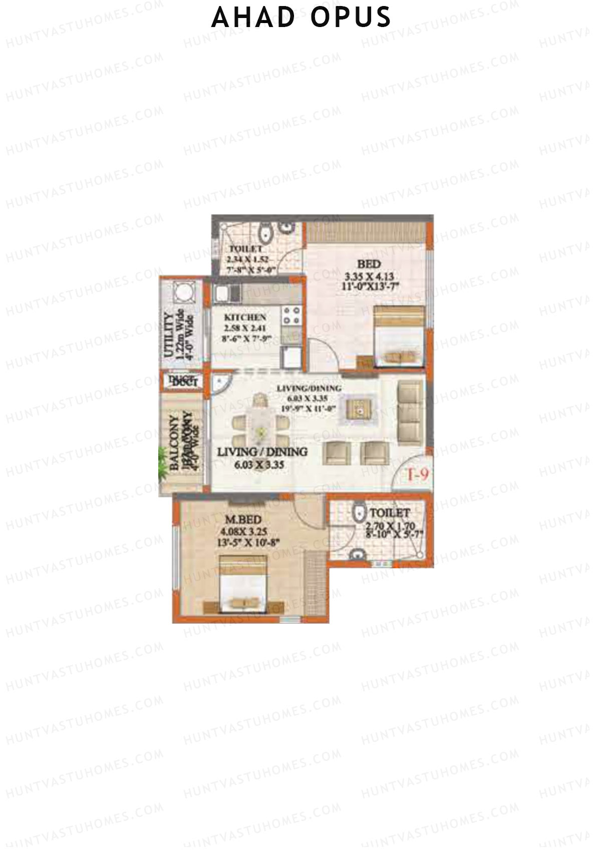 Ahad Opus Wing C Unit 9 Floor Plan