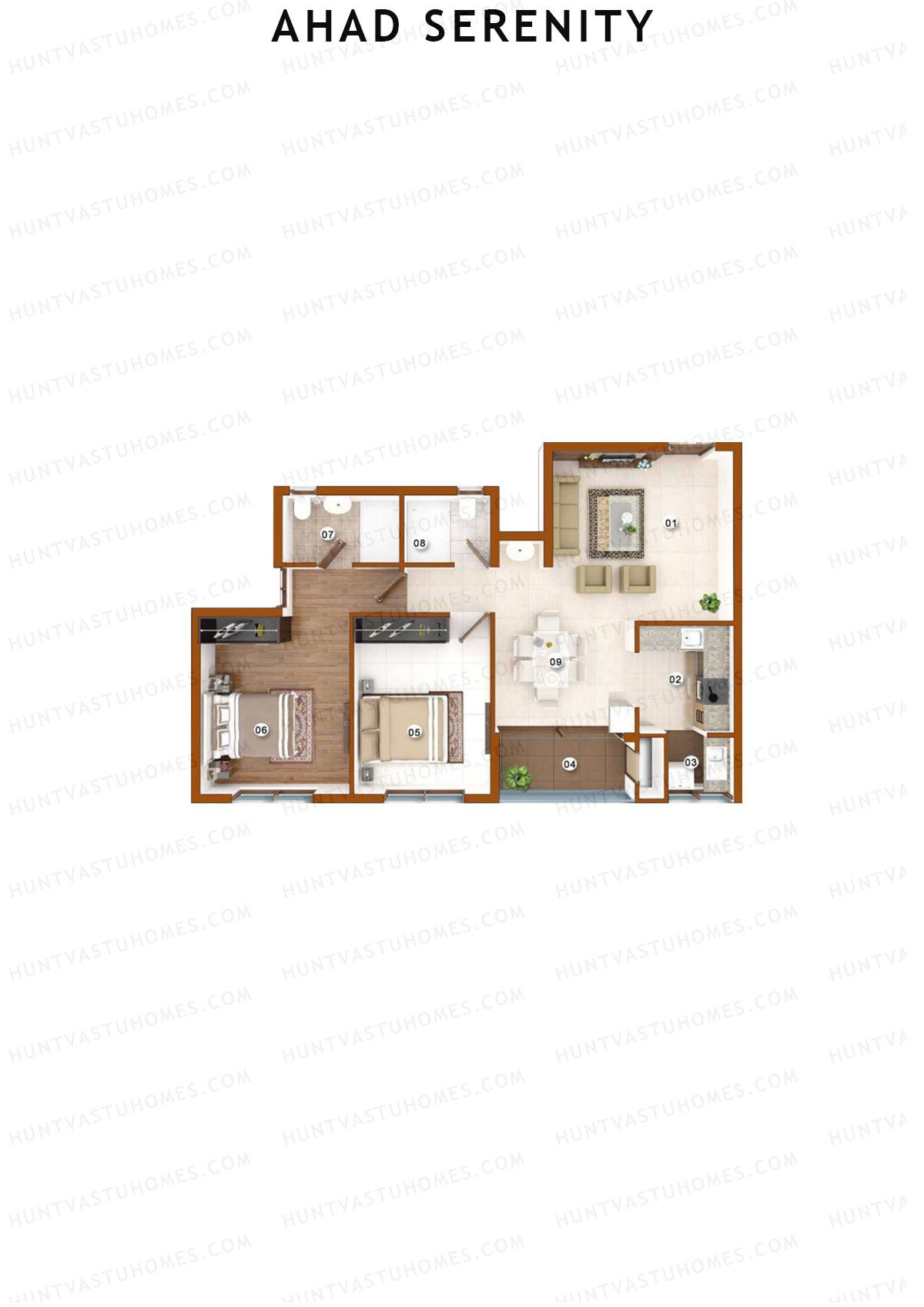 Ahad Serenity Hibiscus Wing 8 Unit 2 Floor Plan