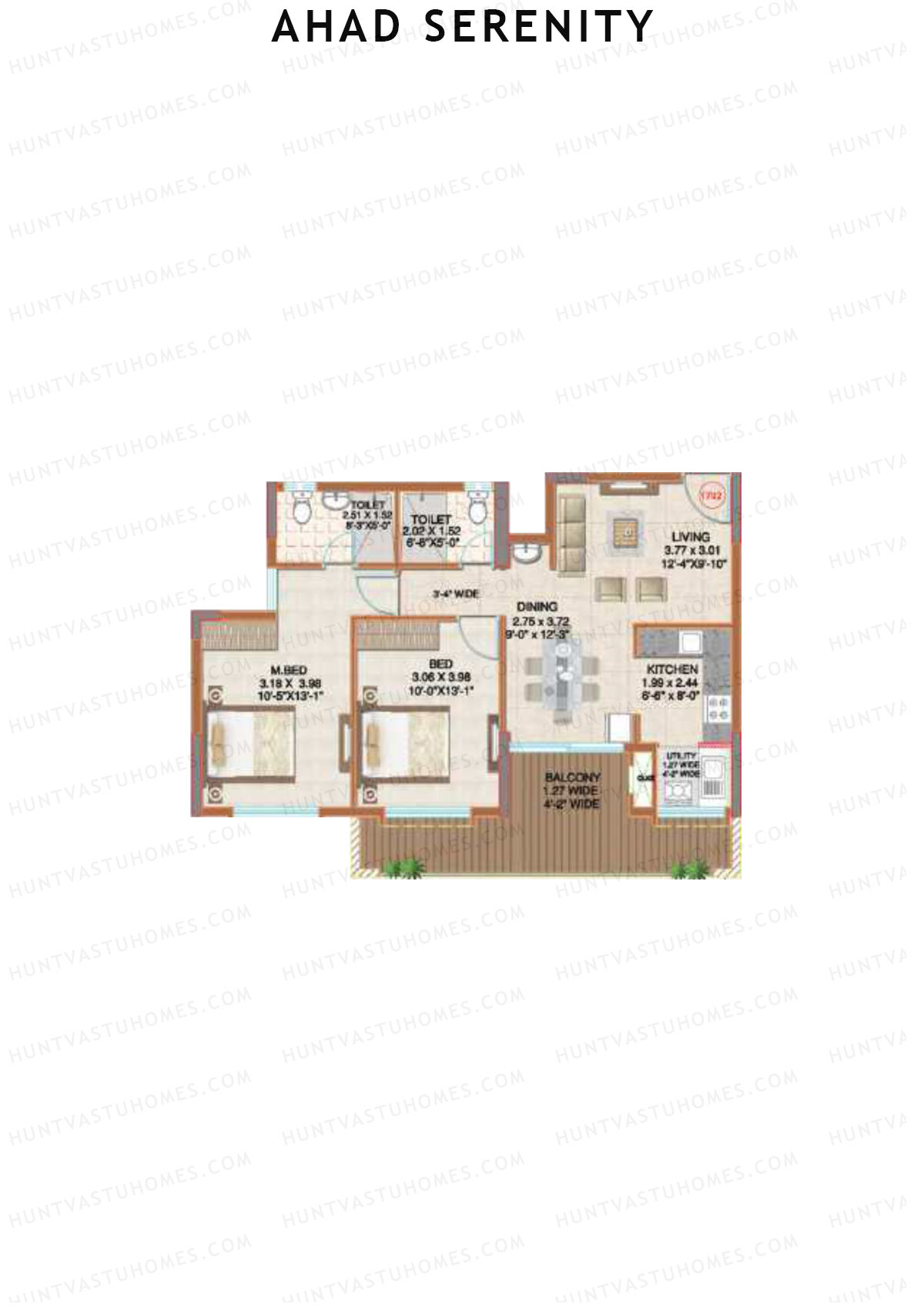 Ahad Serenity Hibiscus Wing 8 Unit 2 Floor Plan