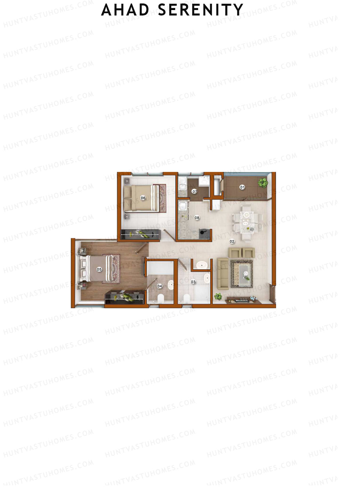 Ahad Serenity Hibiscus Wing 8 Unit 3 Floor Plan