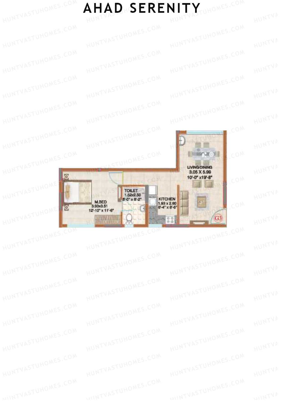 Ahad Serenity Hibiscus Wing 8 Unit 3 Floor Plan