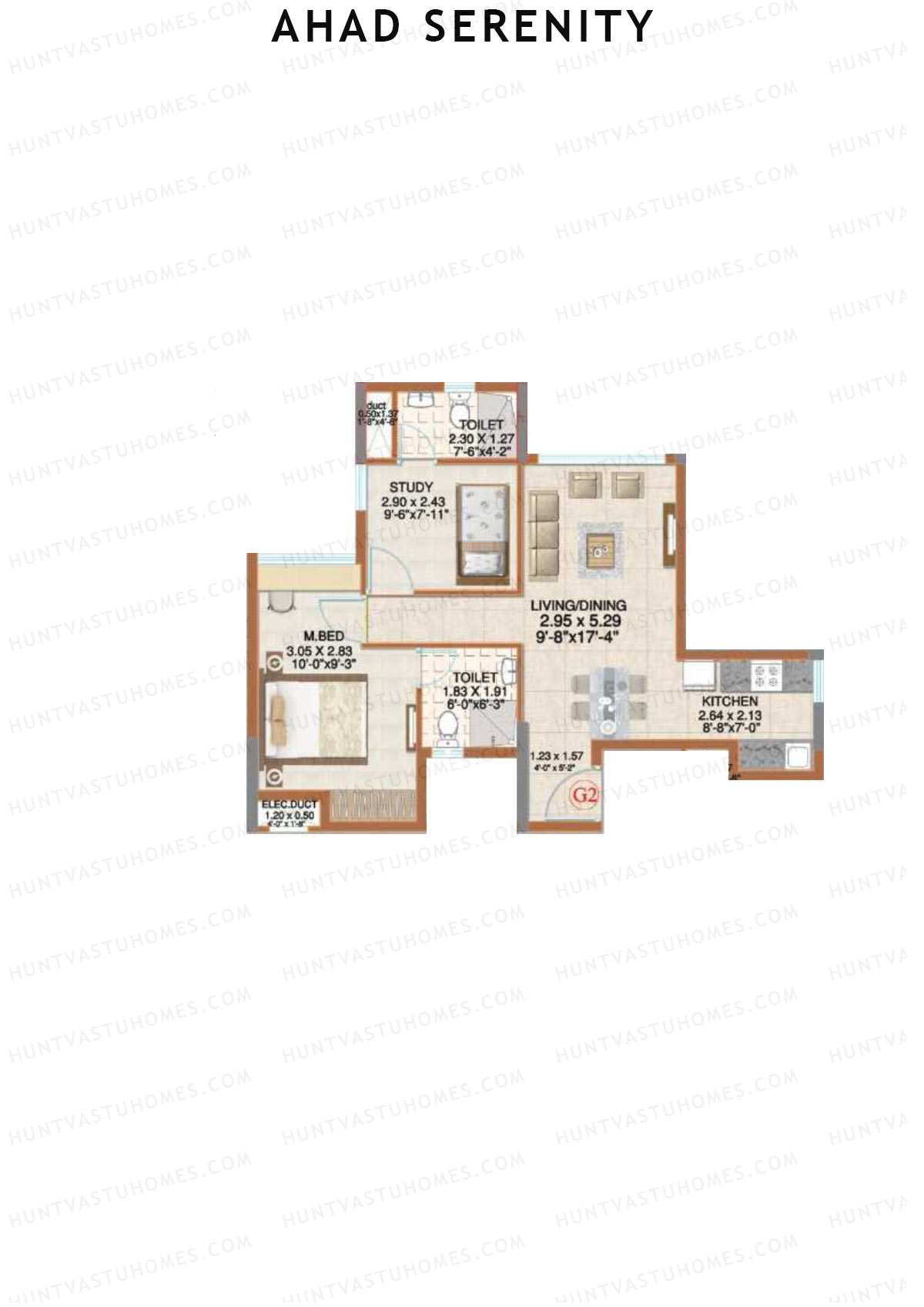Ahad Serenity Tower Iris Wing 4 Unit 2 Floor Plan
