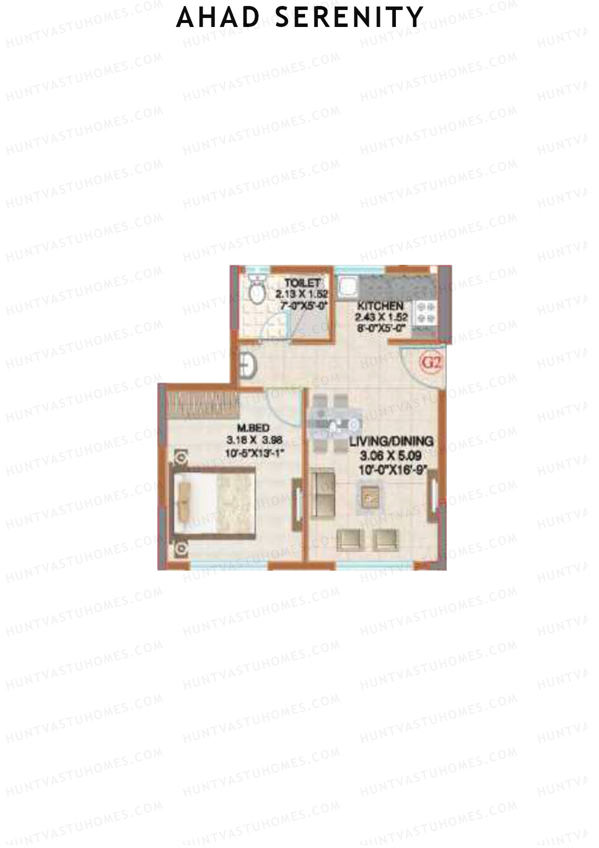 Ahad Serenity Jasmine Wing 7 Unit 2 Floor Plan