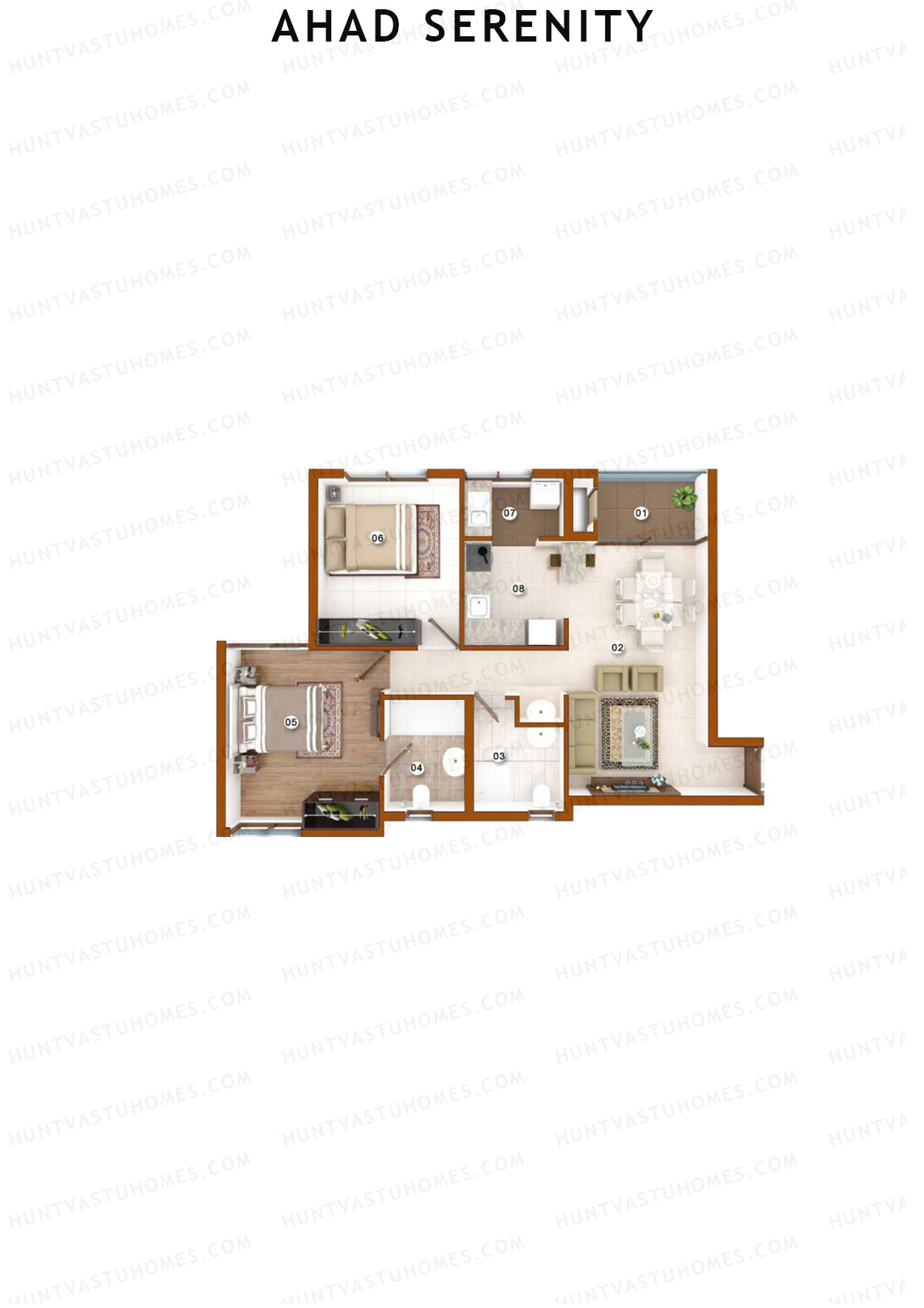 Ahad Serenity Jasmine Wing 7 Unit 3 Floor Plan