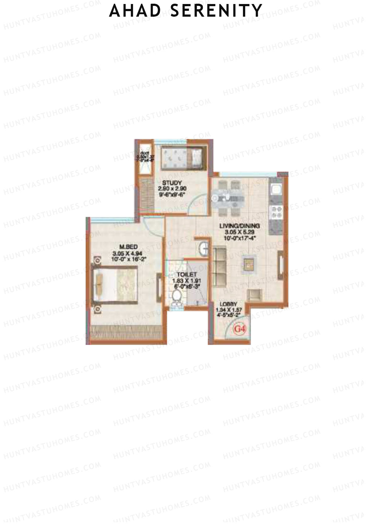 Ahad Serenity Jasmine Wing 7 Unit 4 Floor Plan