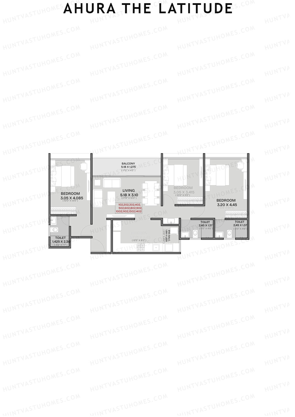 Ahura The Latitude Wing E Unit 2 Floor Plan