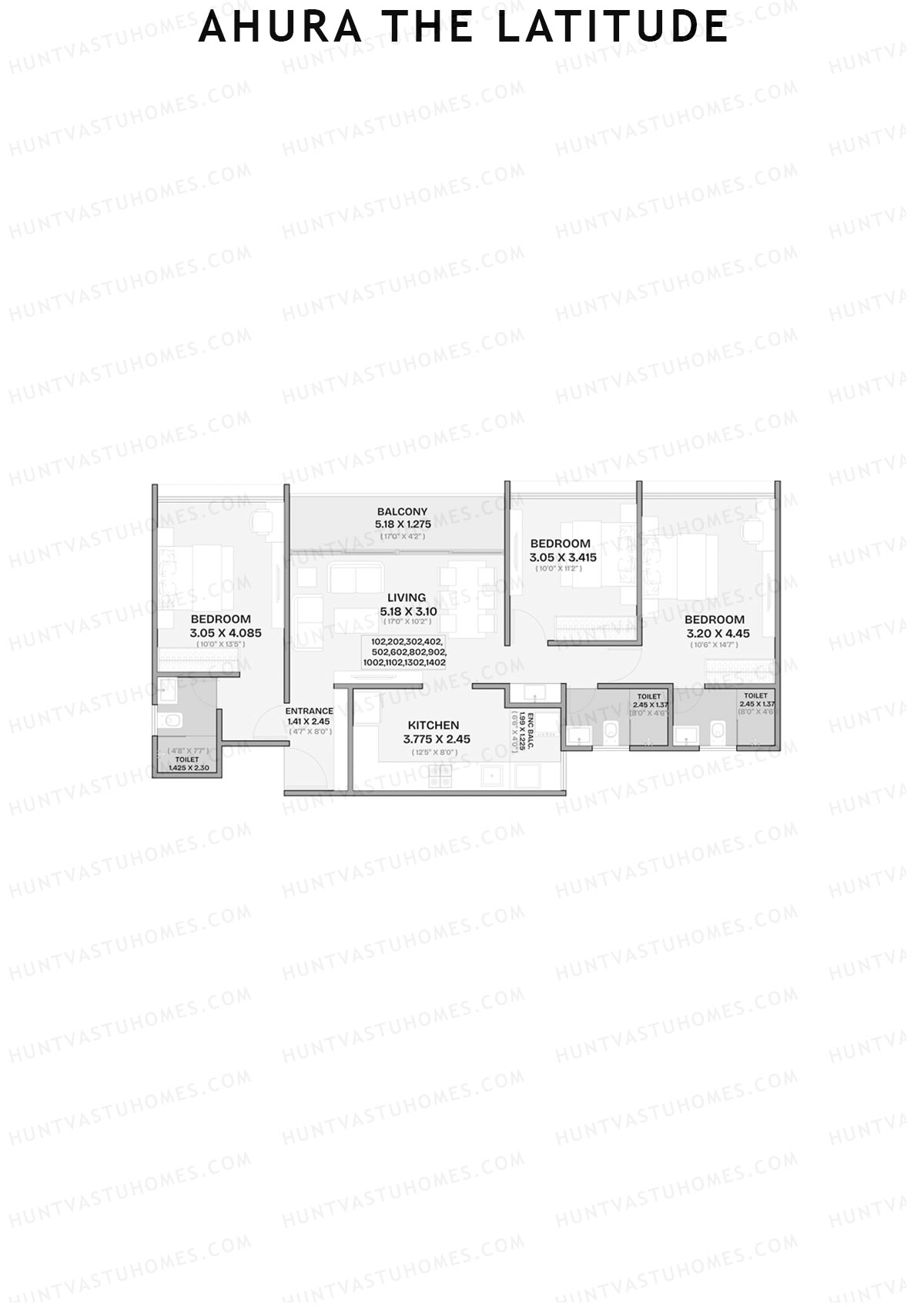 Ahura The Latitude Wing H Unit 2 Floor Plan