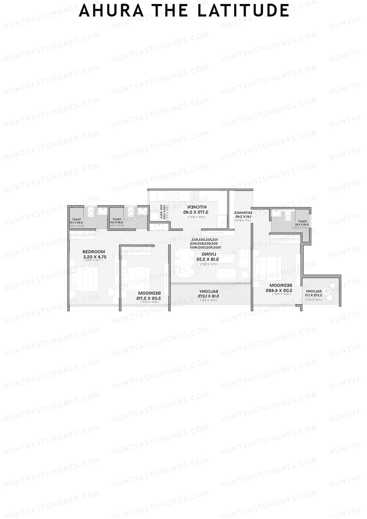Ahura The Latitude Wing H Unit 4 Floor Plan