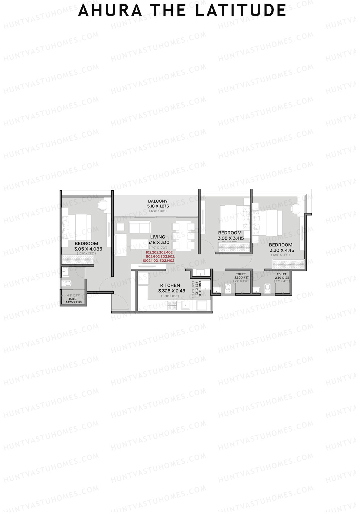 Ahura The Latitude Wing I Unit 2 Floor Plan