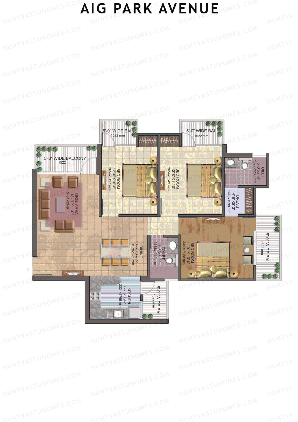 AIG Park Avenue Tower A Unit 1 Floor Plan