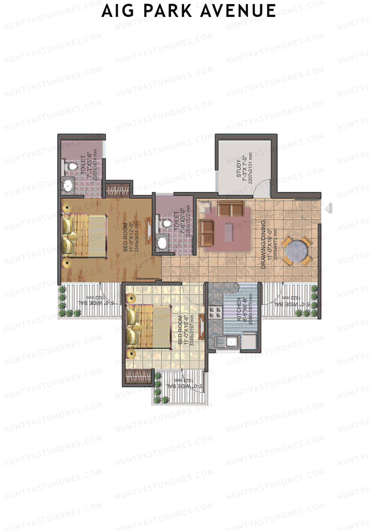 AIG Park Avenue Tower B Unit 3 Floor Plan