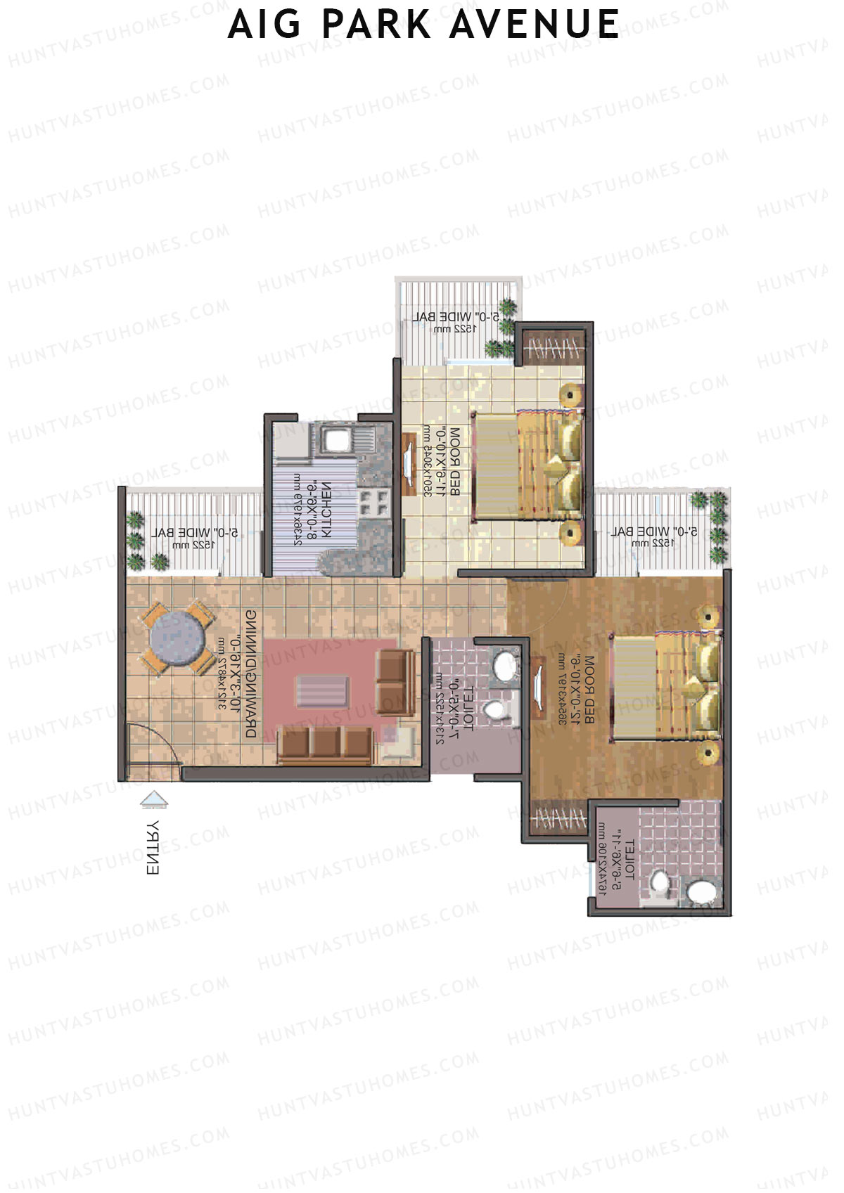 AIG Park Avenue Tower D Unit 1 Floor Plan