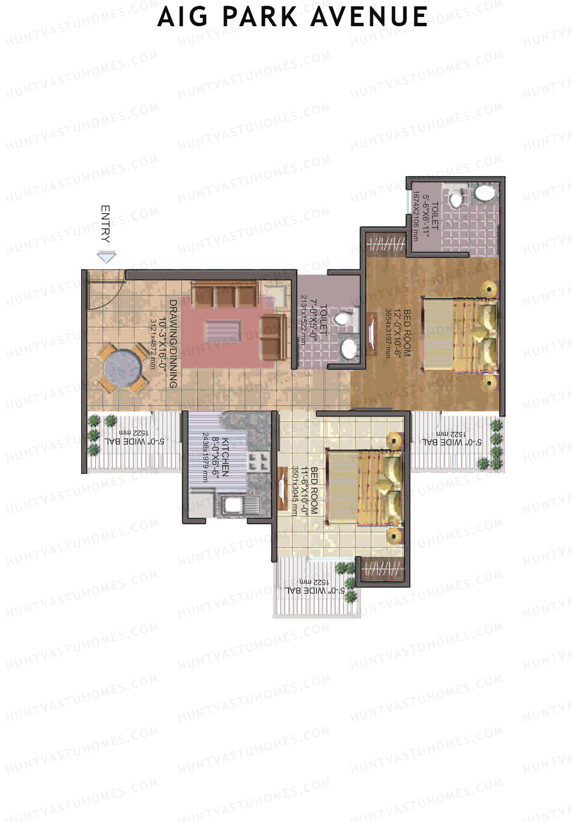 AIG Park Avenue Tower D Unit 2 Floor Plan