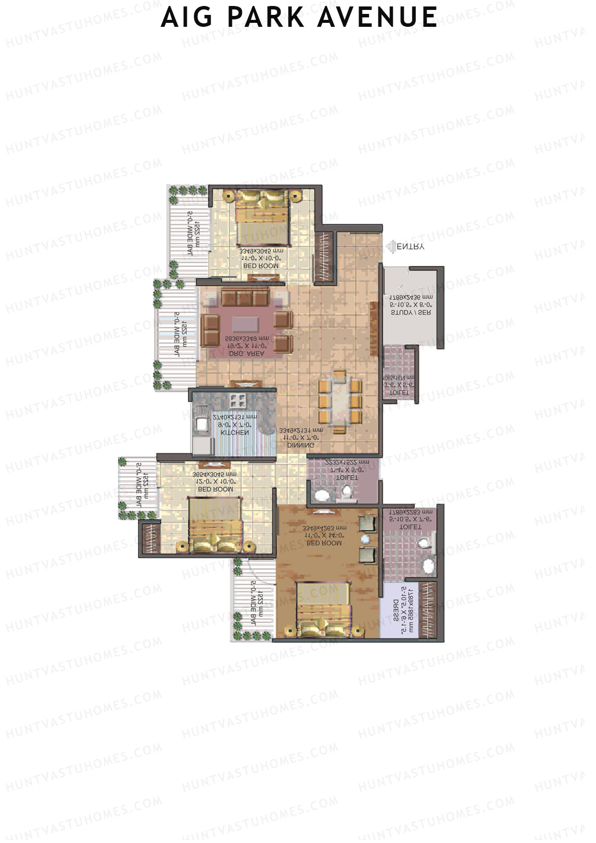 AIG Park Avenue Tower F Unit 2 Floor Plan