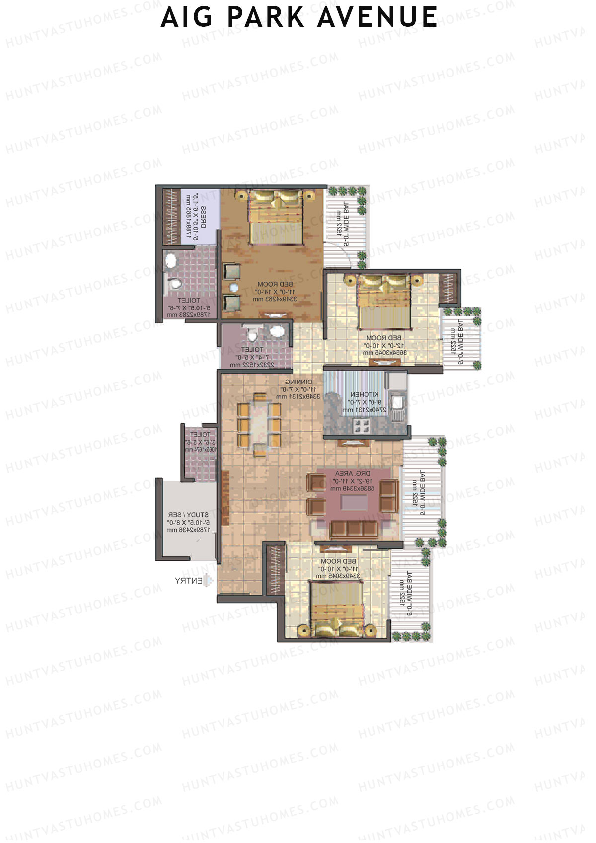 AIG Park Avenue Tower F Unit 4 Floor Plan