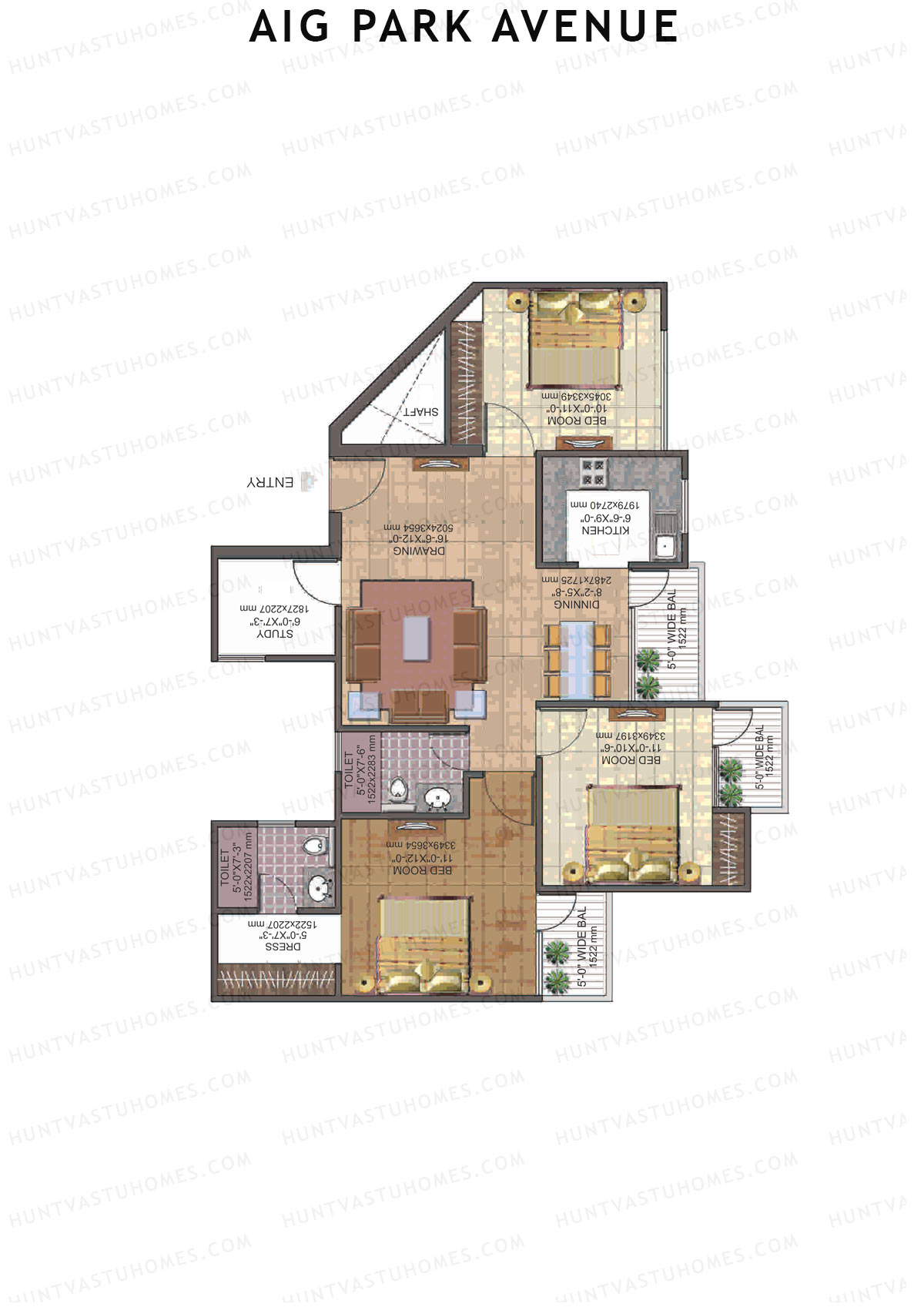 AIG Park Avenue Tower G Unit 1 Floor Plan