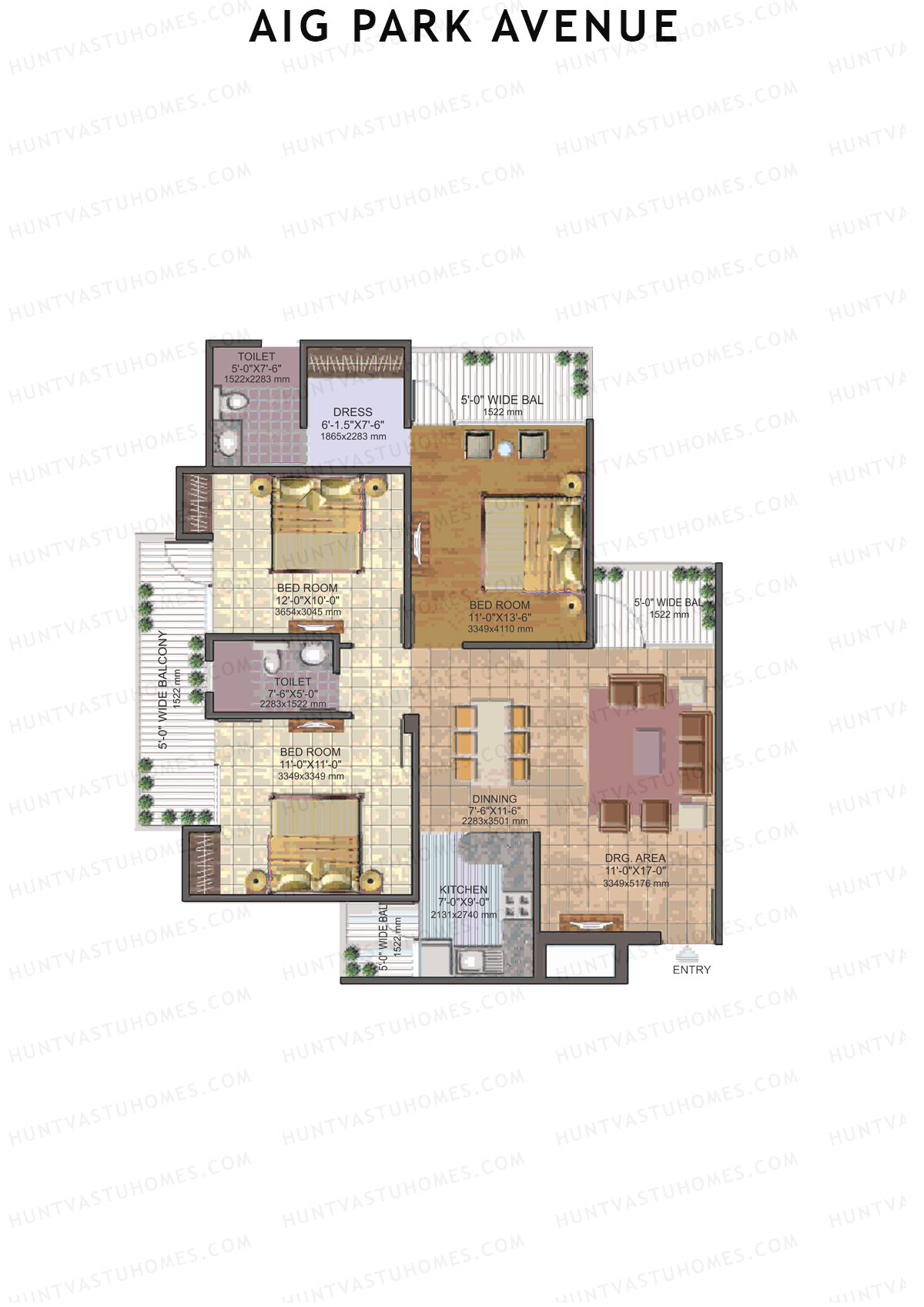 AIG Park Avenue Tower G Unit 3 Floor Plan