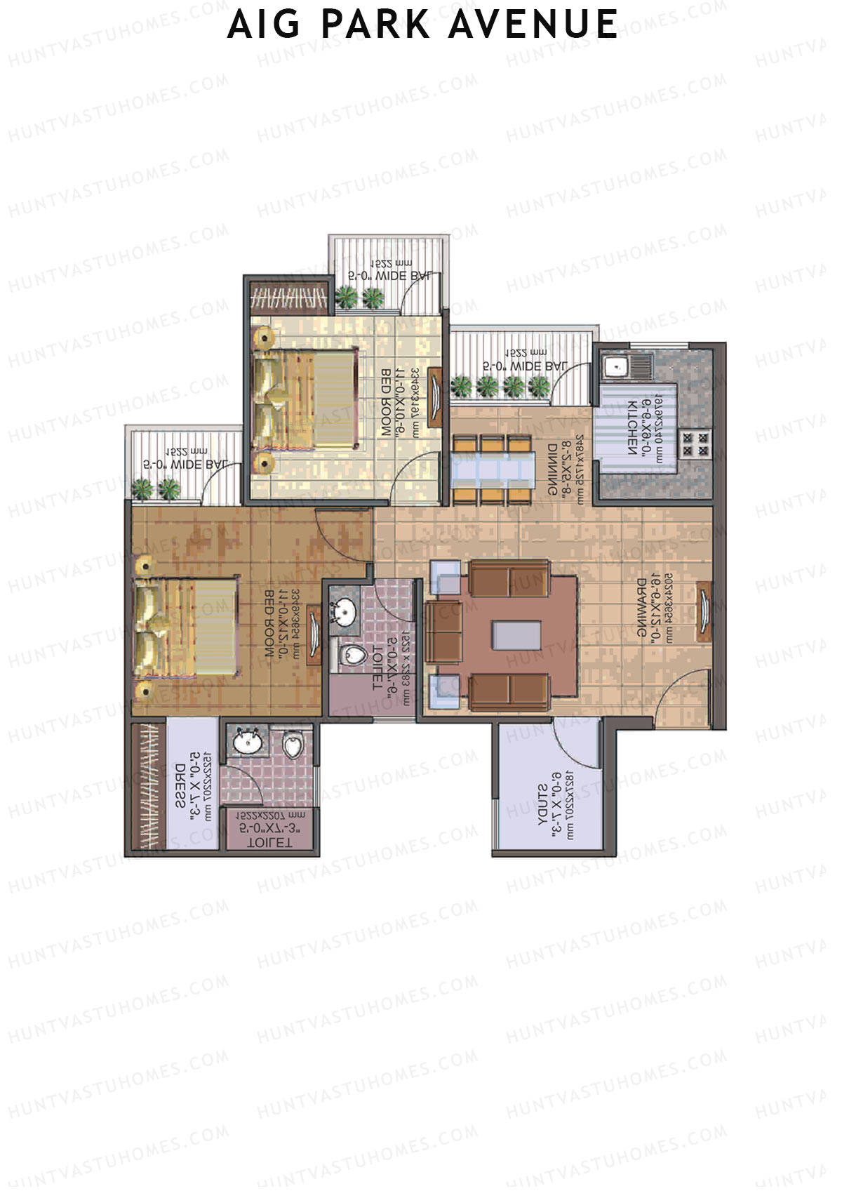 AIG Park Avenue Tower H Unit 2 Floor Plan