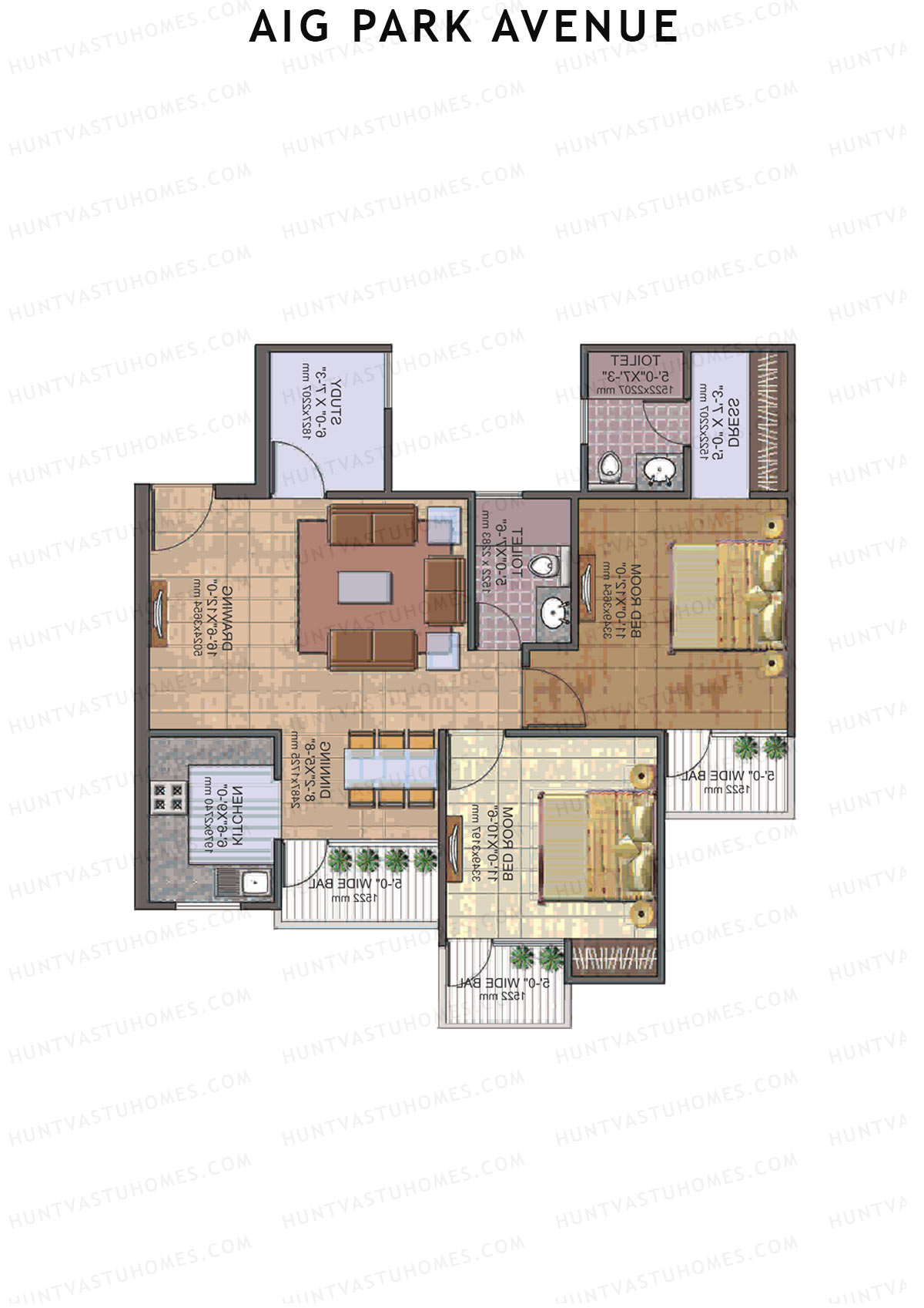 AIG Park Avenue Tower H Unit 3 Floor Plan