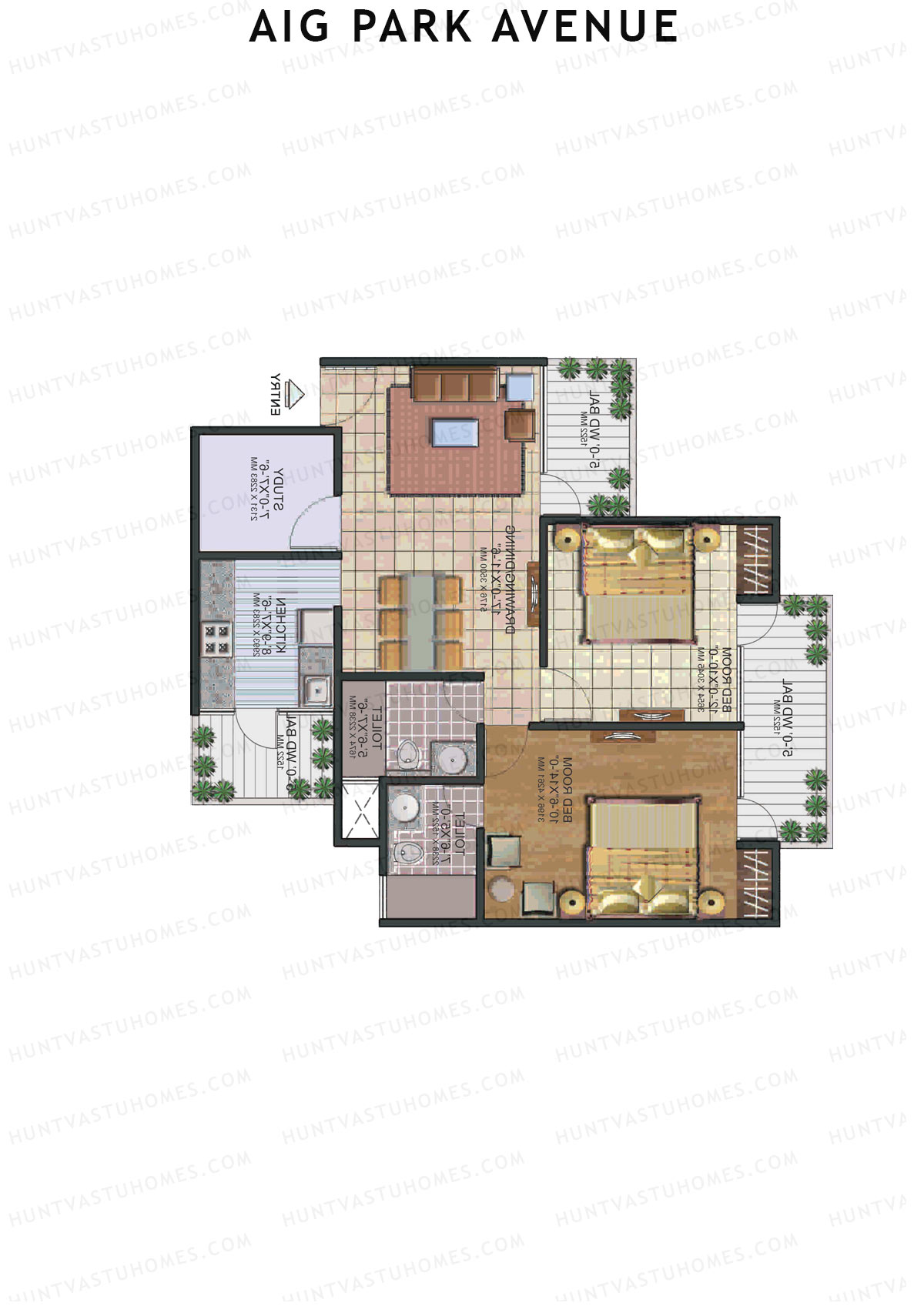 AIG Park Avenue Tower J Unit 1 Floor Plan