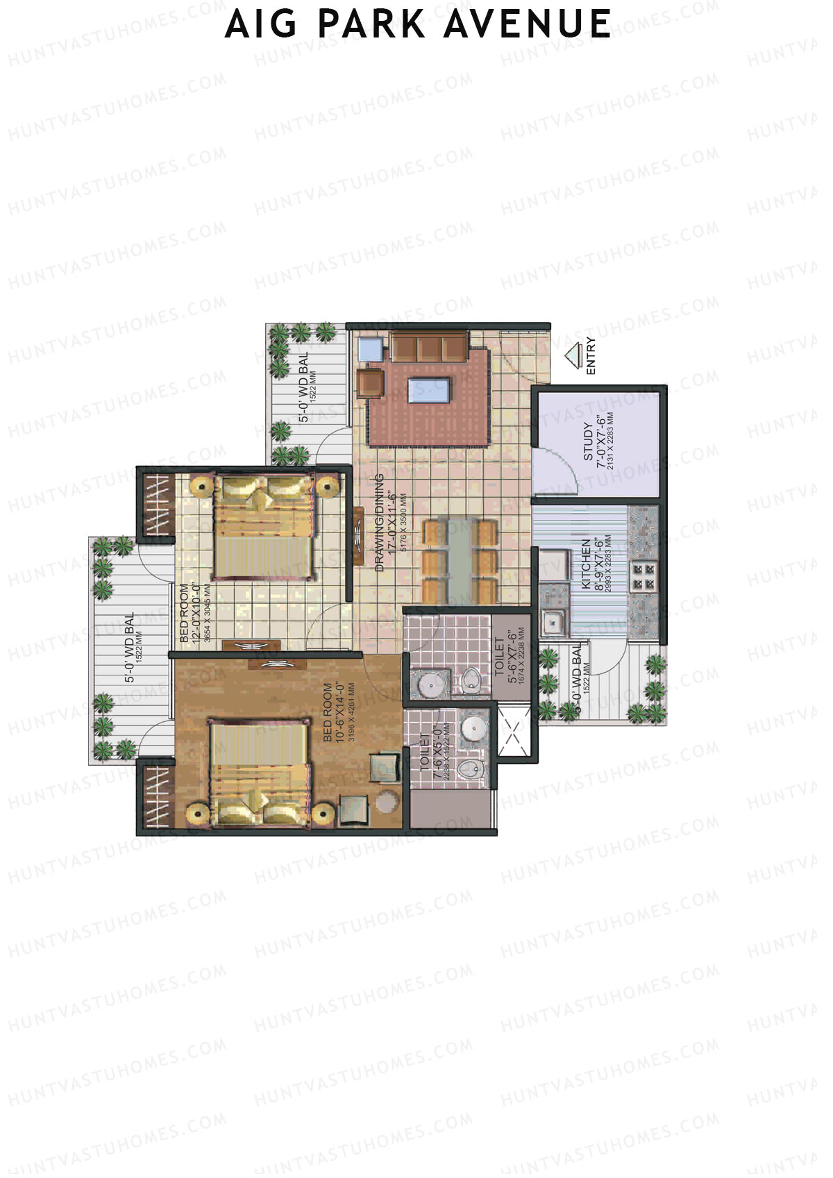 AIG Park Avenue Tower J Unit 2 Floor Plan