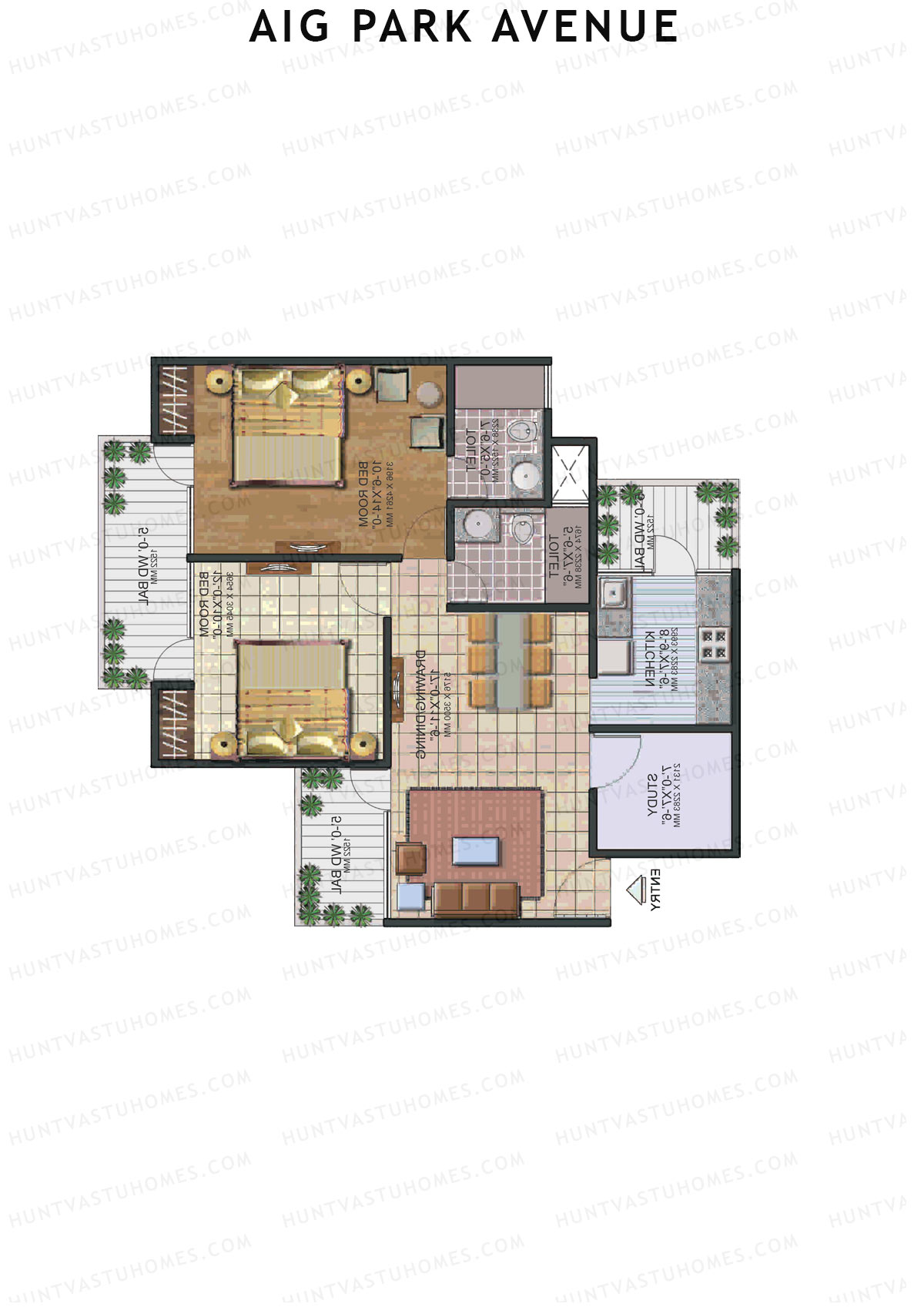 AIG Park Avenue Tower J Unit 3 Floor Plan