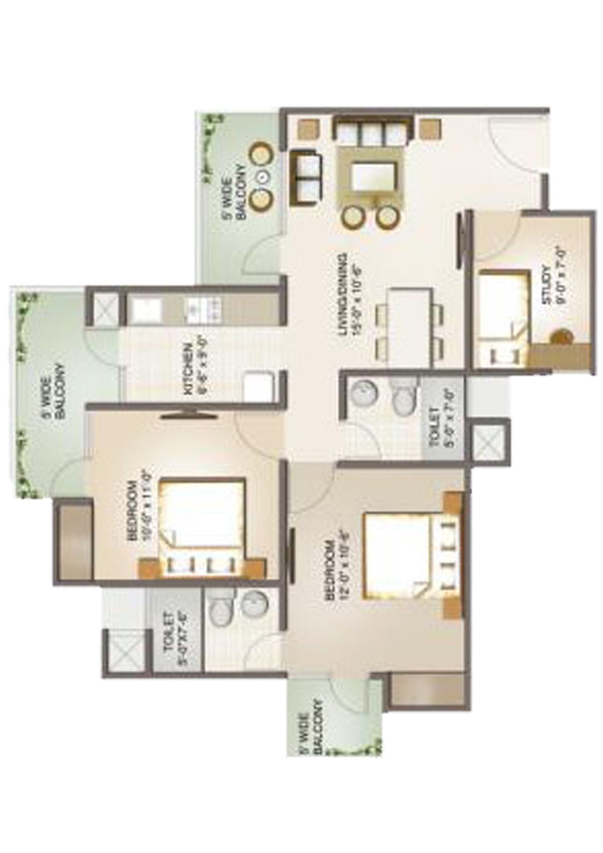 Aims Golf Avenue 2 Block 3 Unit 4 Floor Plan