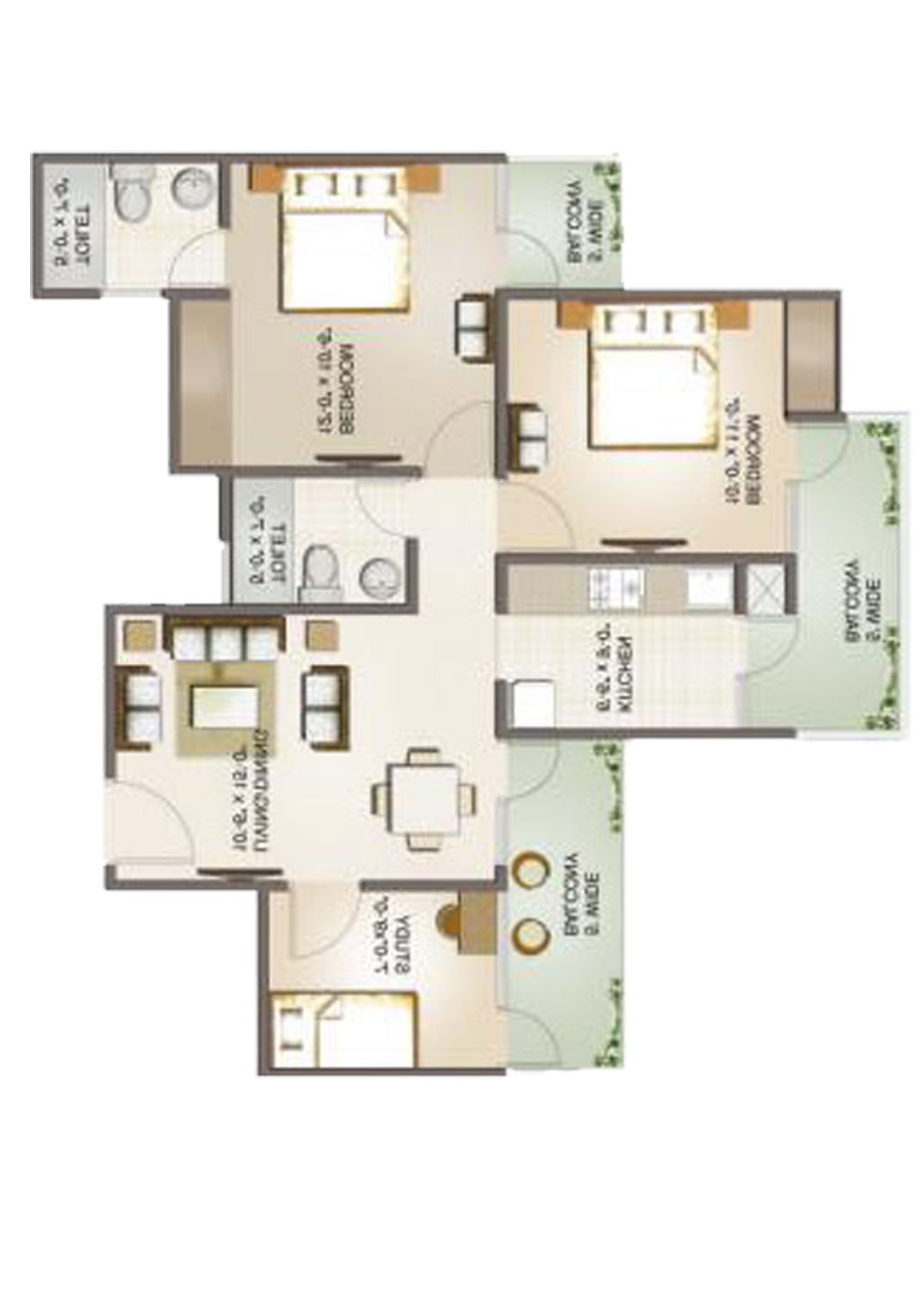 Aims Golf Avenue 2 Block 3 Unit 6 Floor Plan