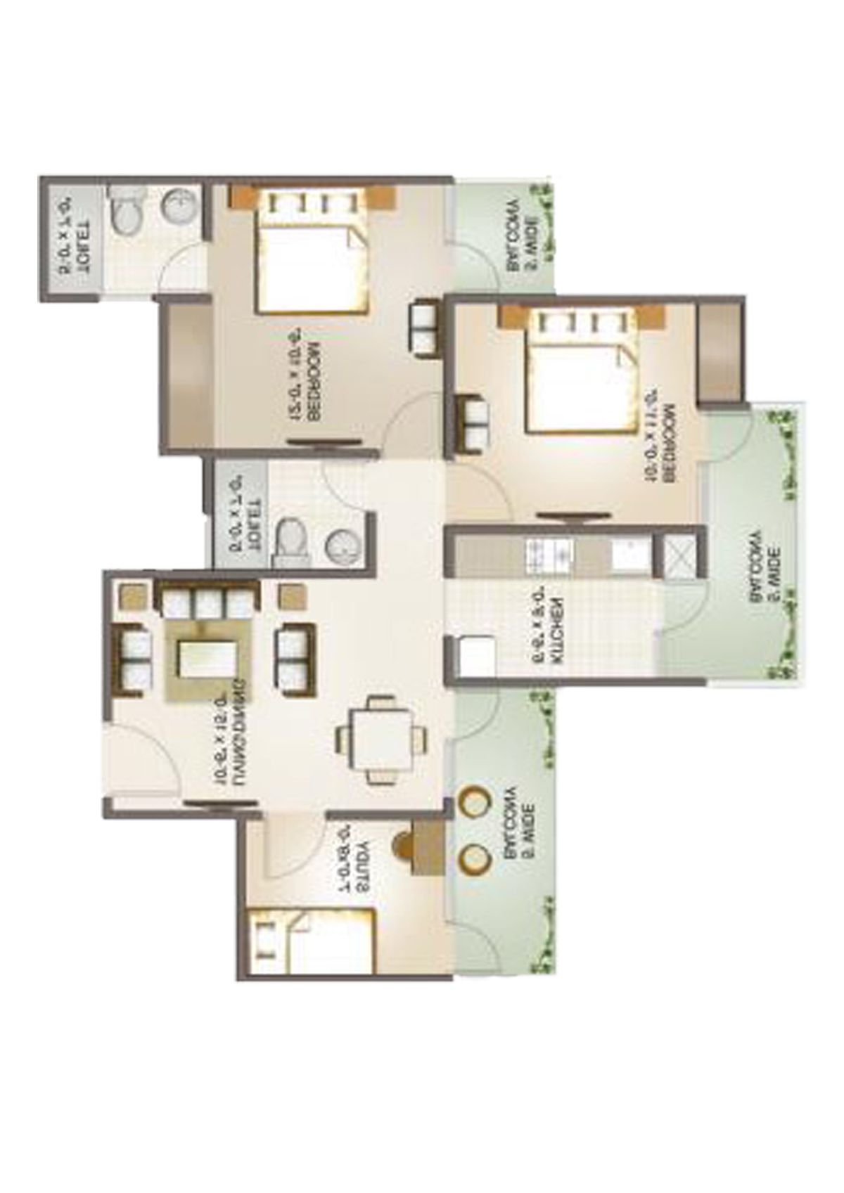 Aims Golf Avenue 2 Block 4 Unit 3 Floor Plan