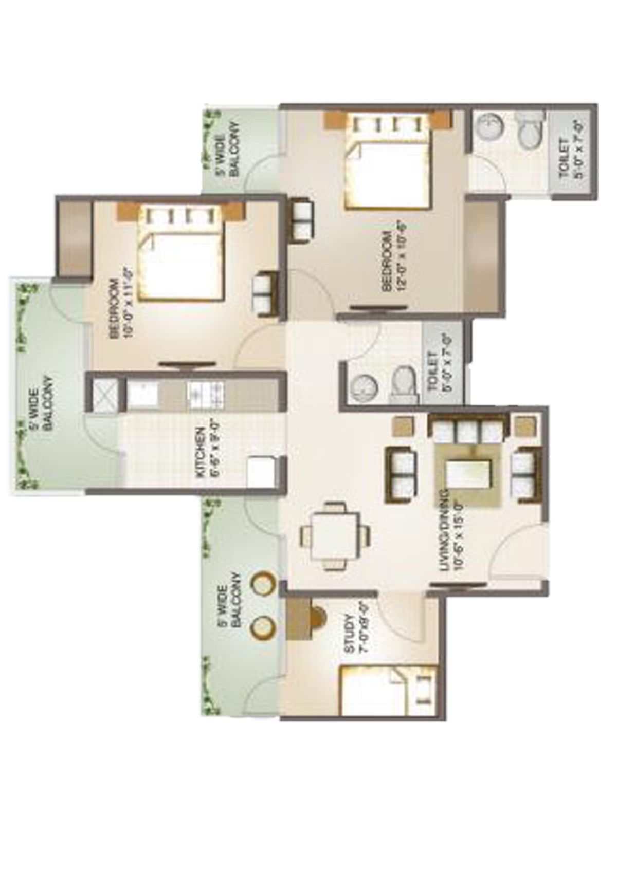 Aims Golf Avenue 2 Block 4 Unit 4 Floor Plan