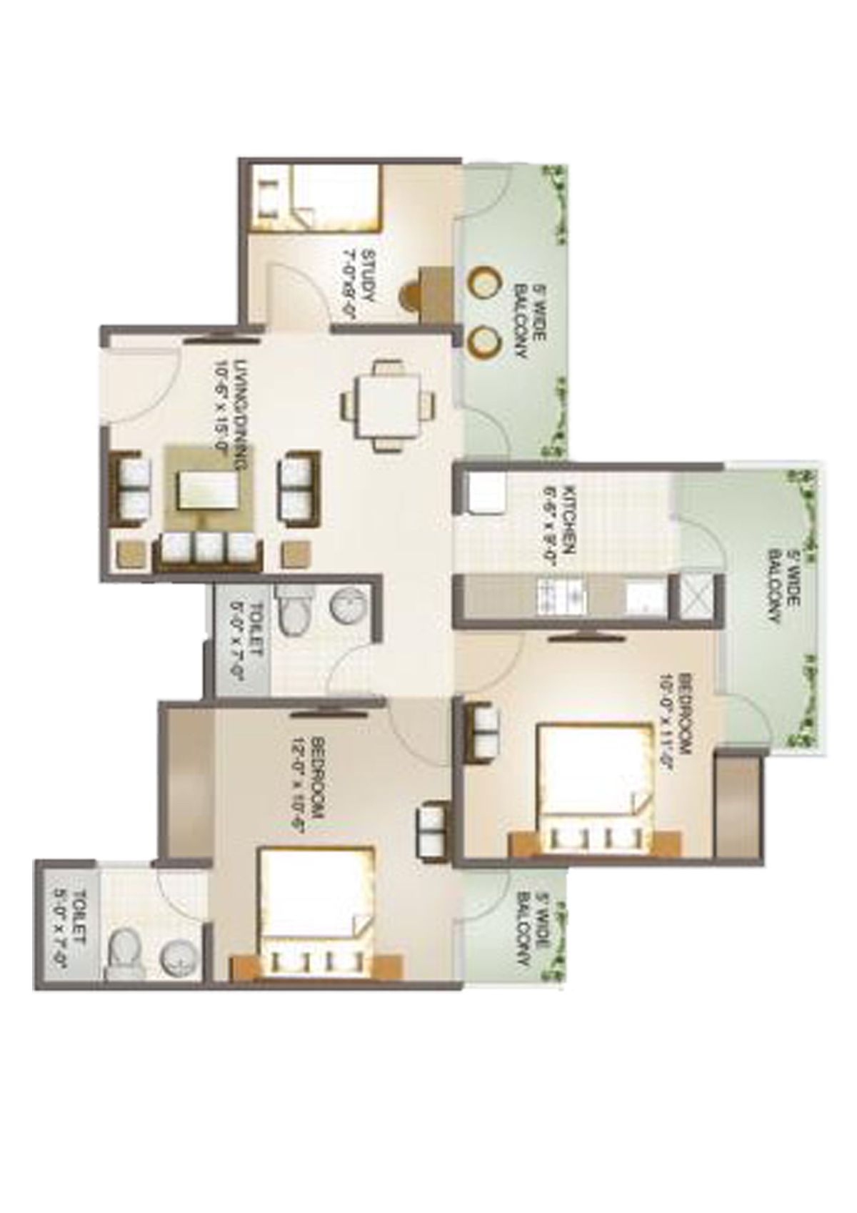 Aims Golf Avenue 2 Block 4 Unit 5 Floor Plan