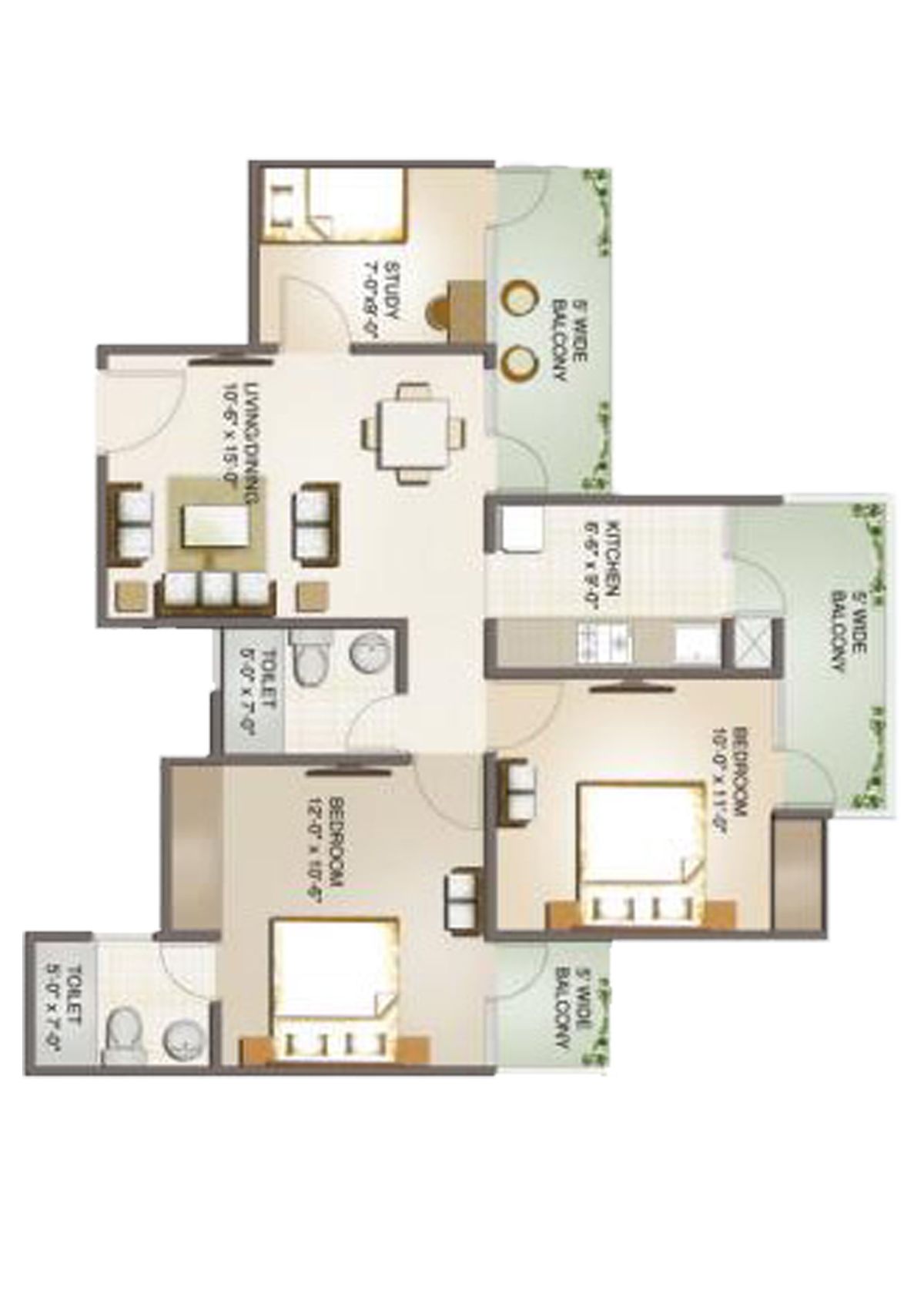 Aims Golf Avenue 2 Block 5 Unit 4 Floor Plan
