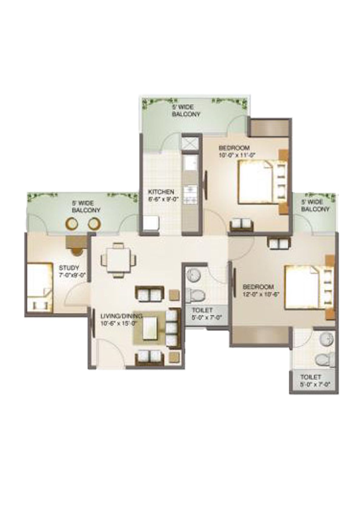 Aims Golf Avenue 2 Block 6 Unit 4 Floor Plan
