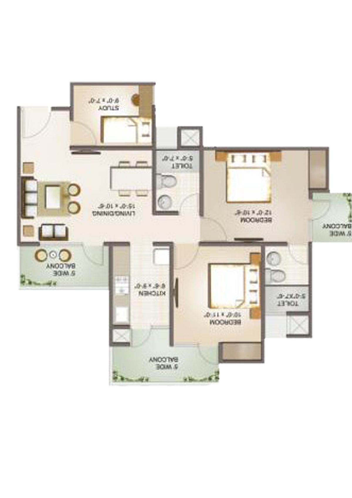 Aims Golf Avenue 2 Block 7 Unit 5 Floor Plan