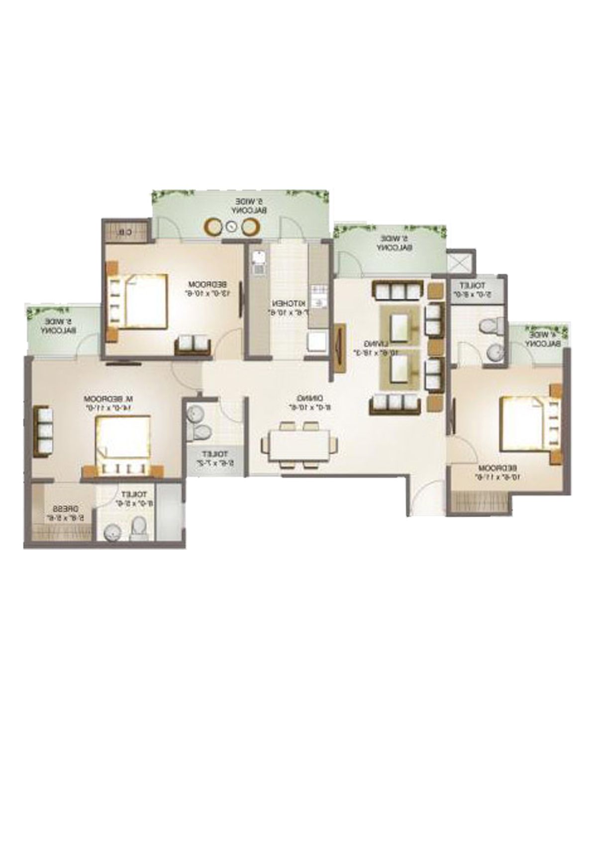 Aims Golf Avenue 2 Block 1 Unit 1 Floor Plan