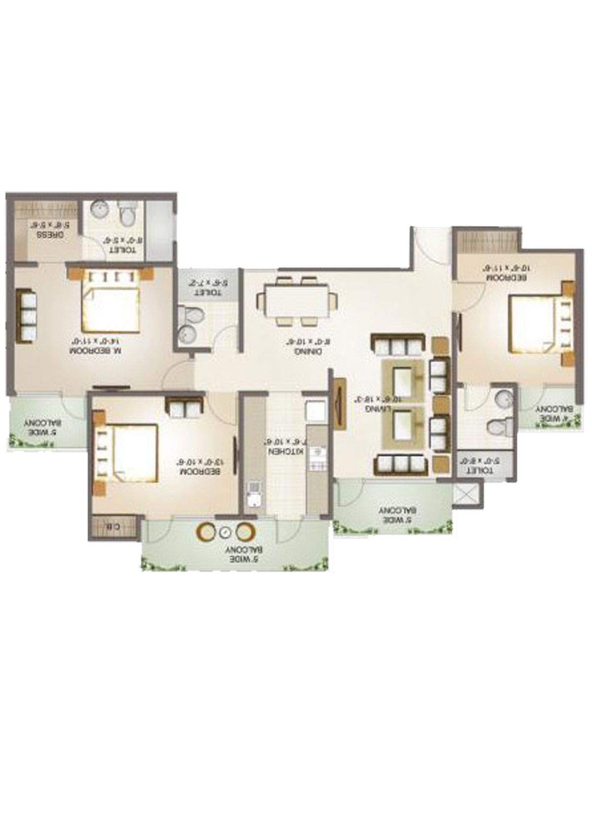 Aims Golf Avenue 2 Block 1 Unit 2 Floor Plan