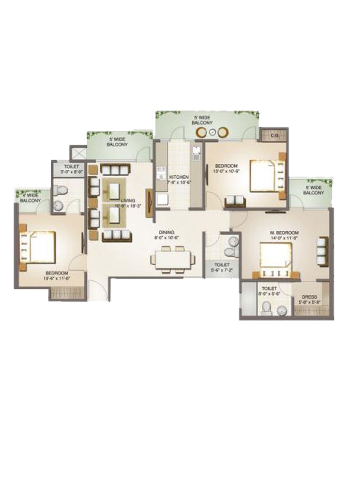 Aims Golf Avenue 2 Block 2 Unit 1 Floor Plan