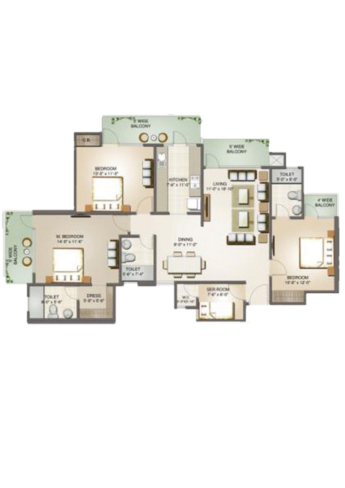 Aims Golf Avenue 2 Block 2 Unit 3 Floor Plan