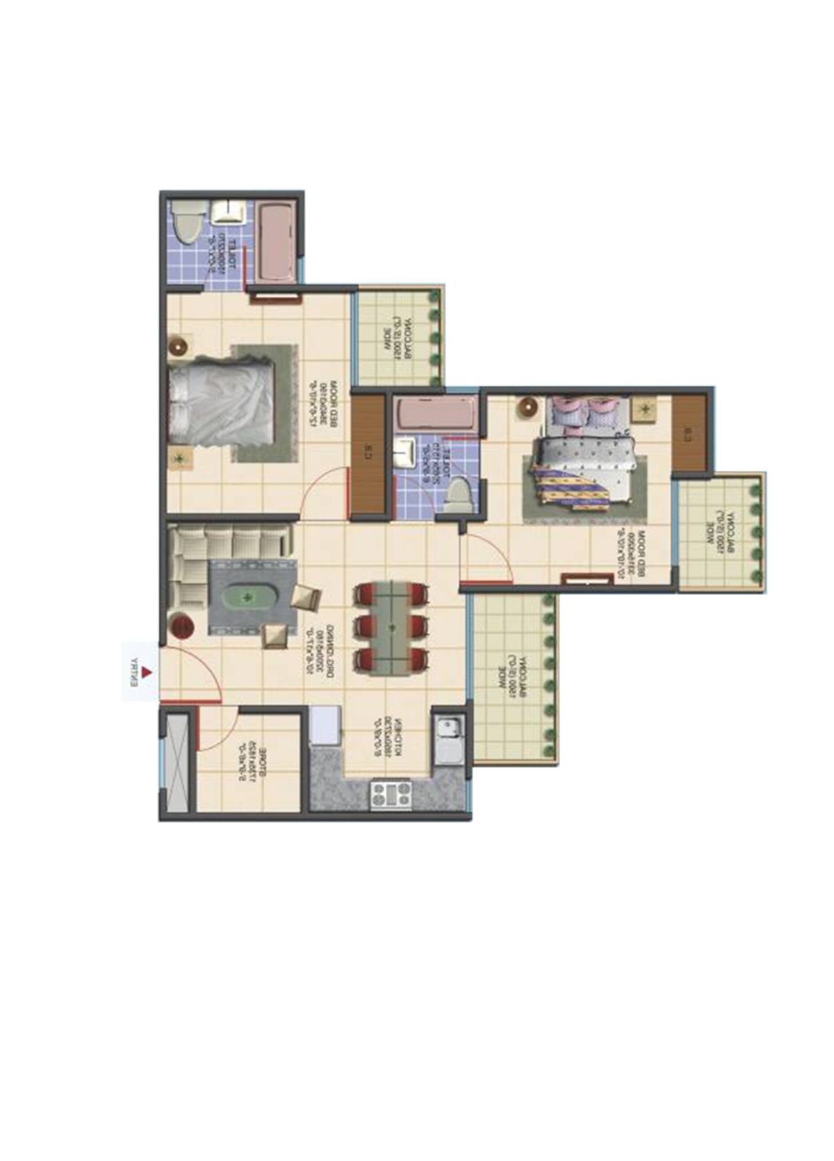 Aims Golf Avenue C Unit 4,5 Floor Plan