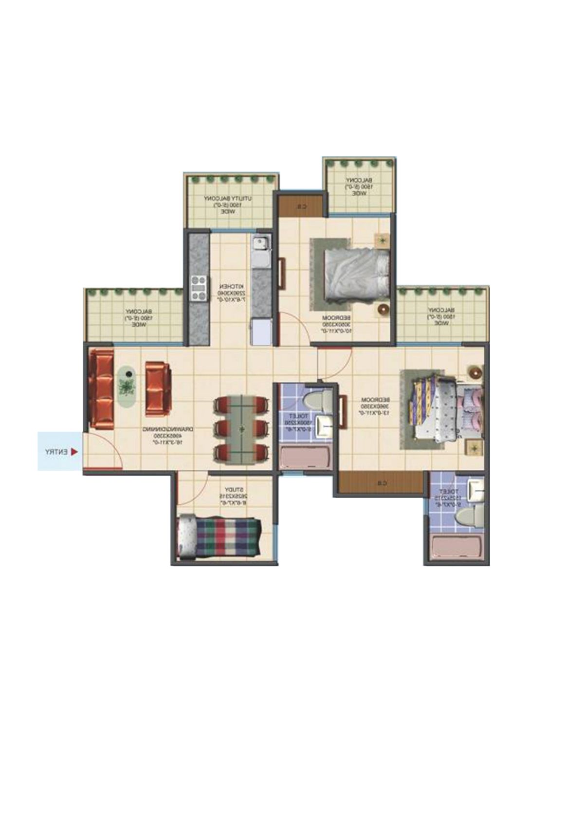 Aims Golf Avenue F Unit 1 Floor Plan