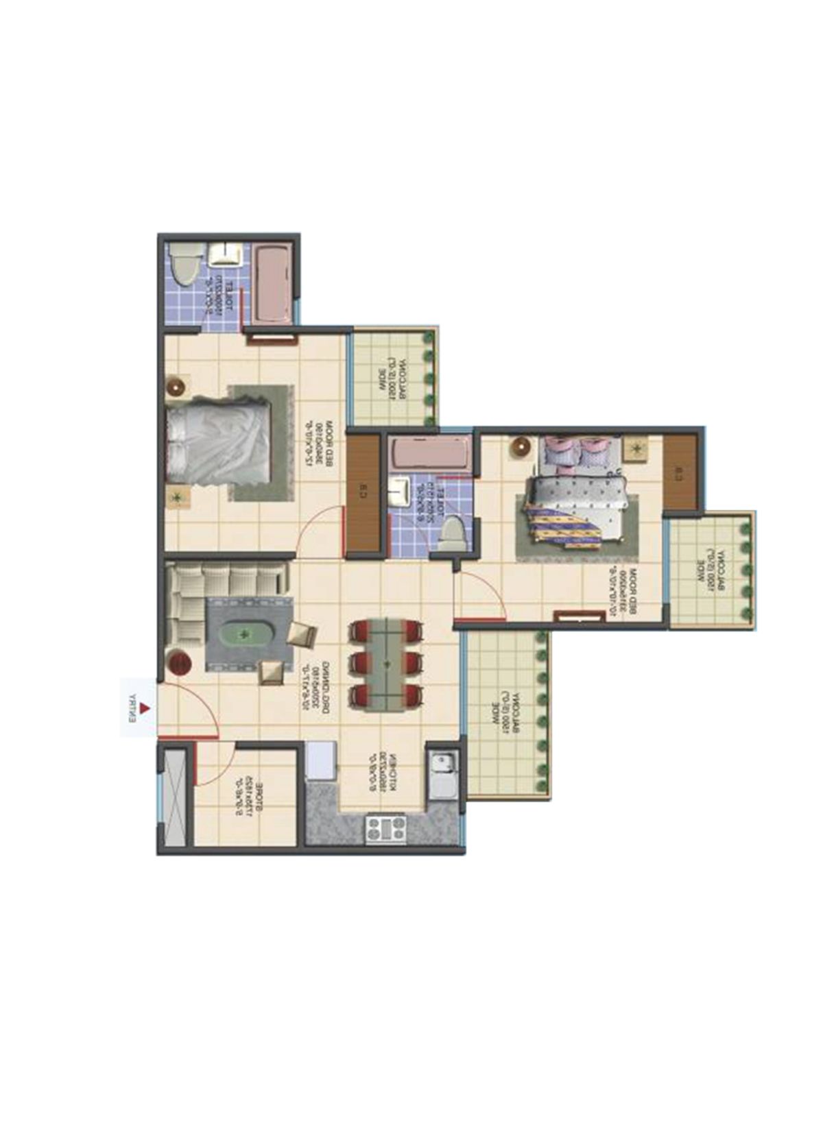 Aims Golf Avenue F Unit 2 Floor Plan