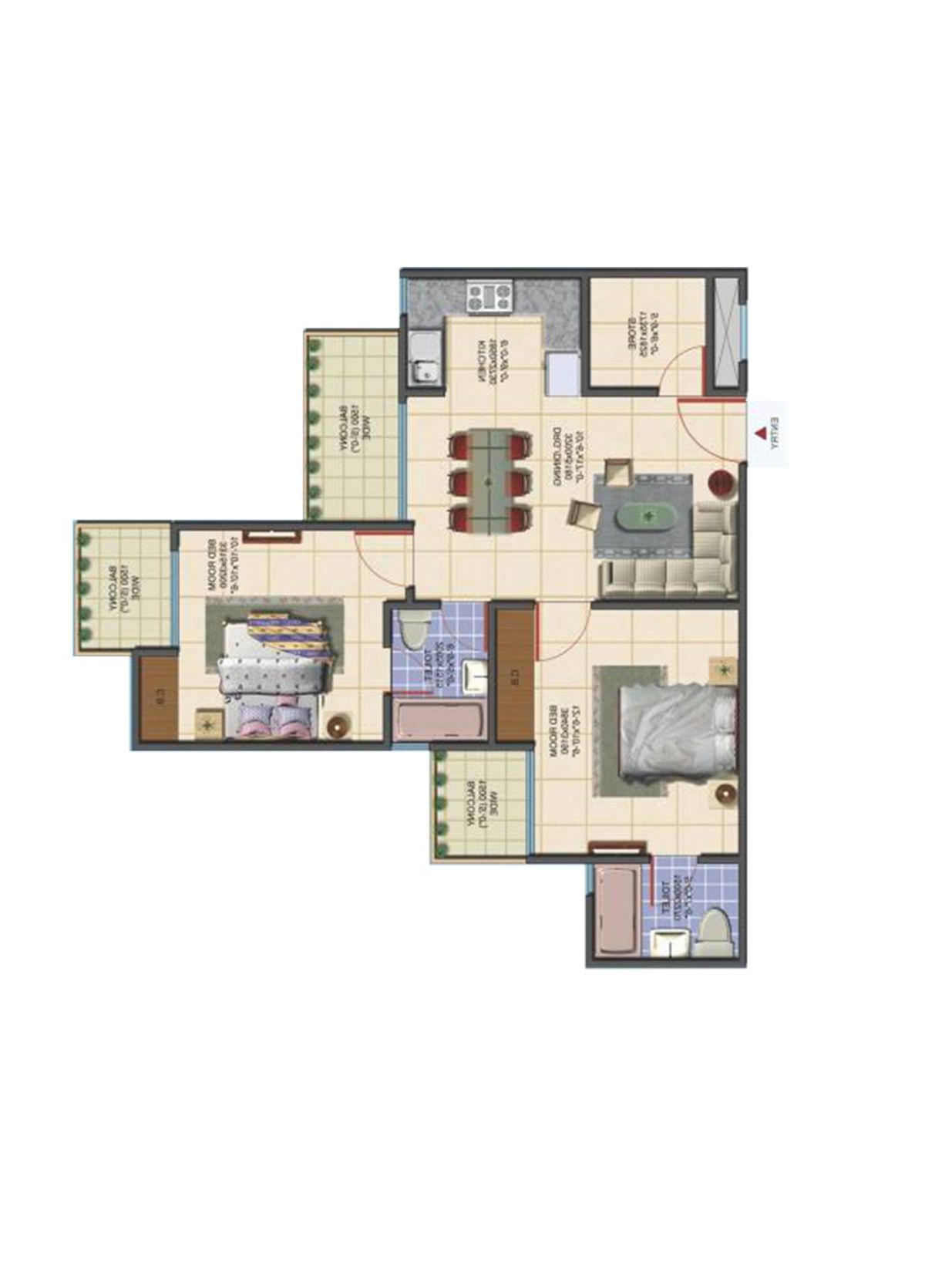 Aims Golf Avenue F Unit 4 Floor Plan