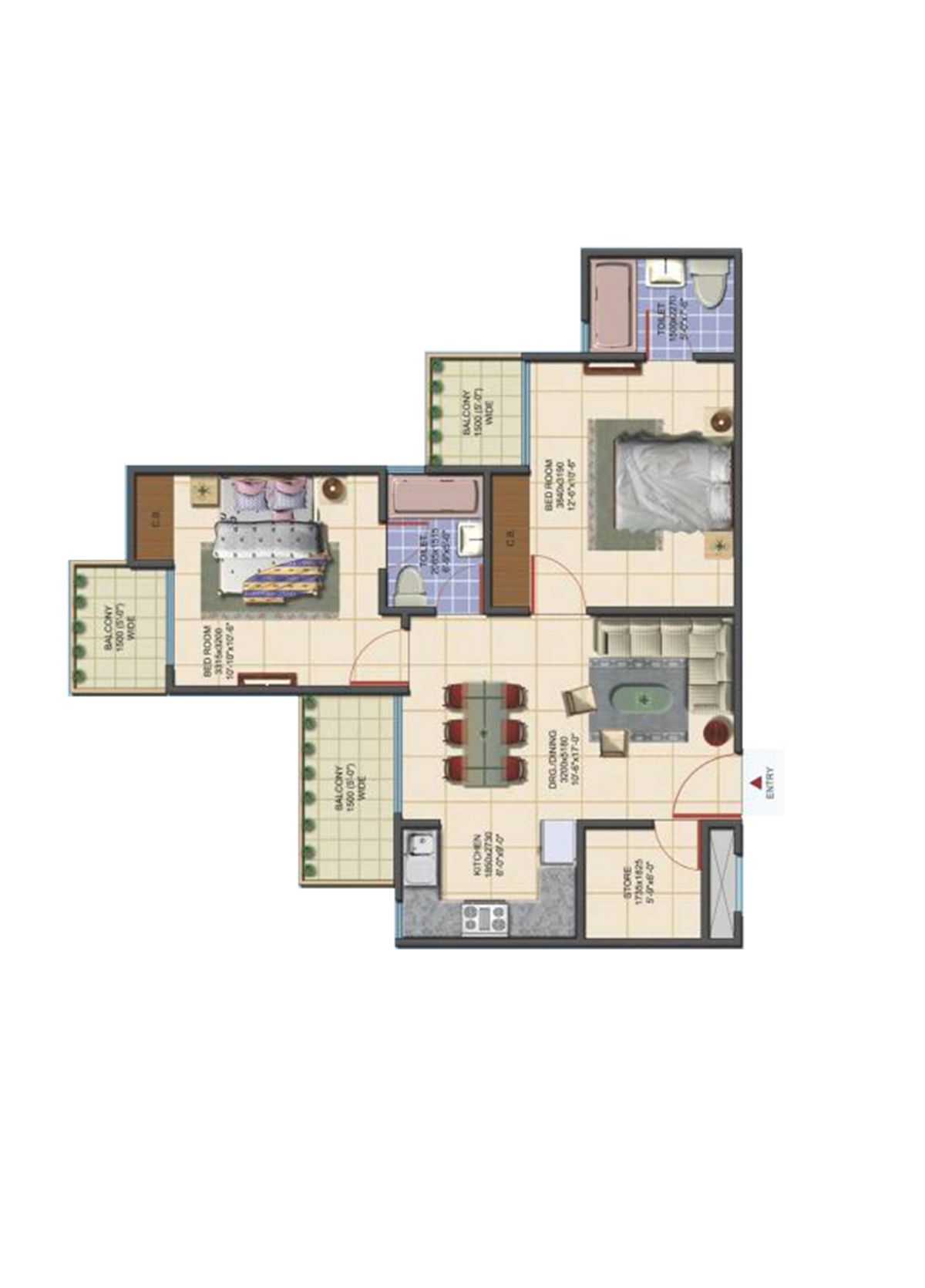 Aims Golf Avenue F Unit 5 Floor Plan