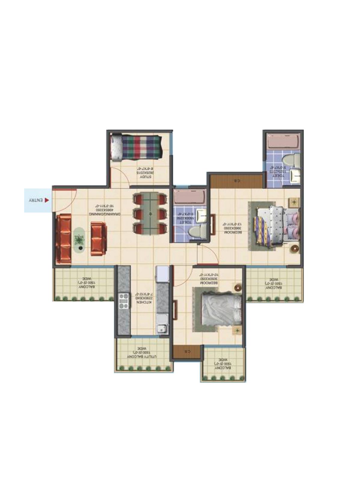 Aims Golf Avenue F Unit 8 Floor Plan