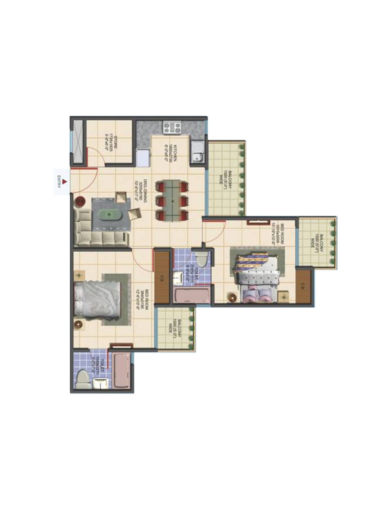 Aims Golf Avenue G Unit 2 Floor Plan