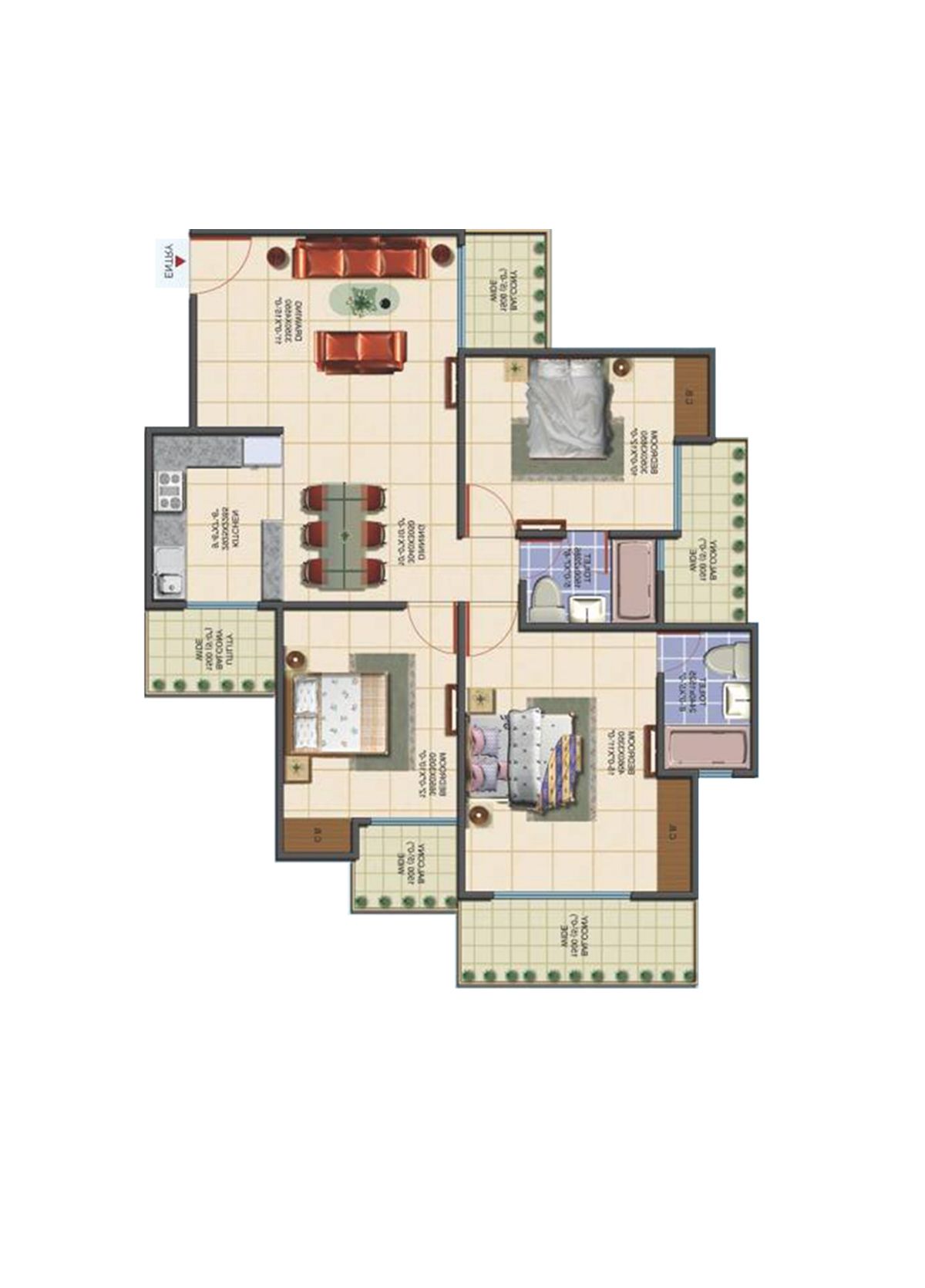 Aims Golf Avenue C Unit 6 Floor Plan